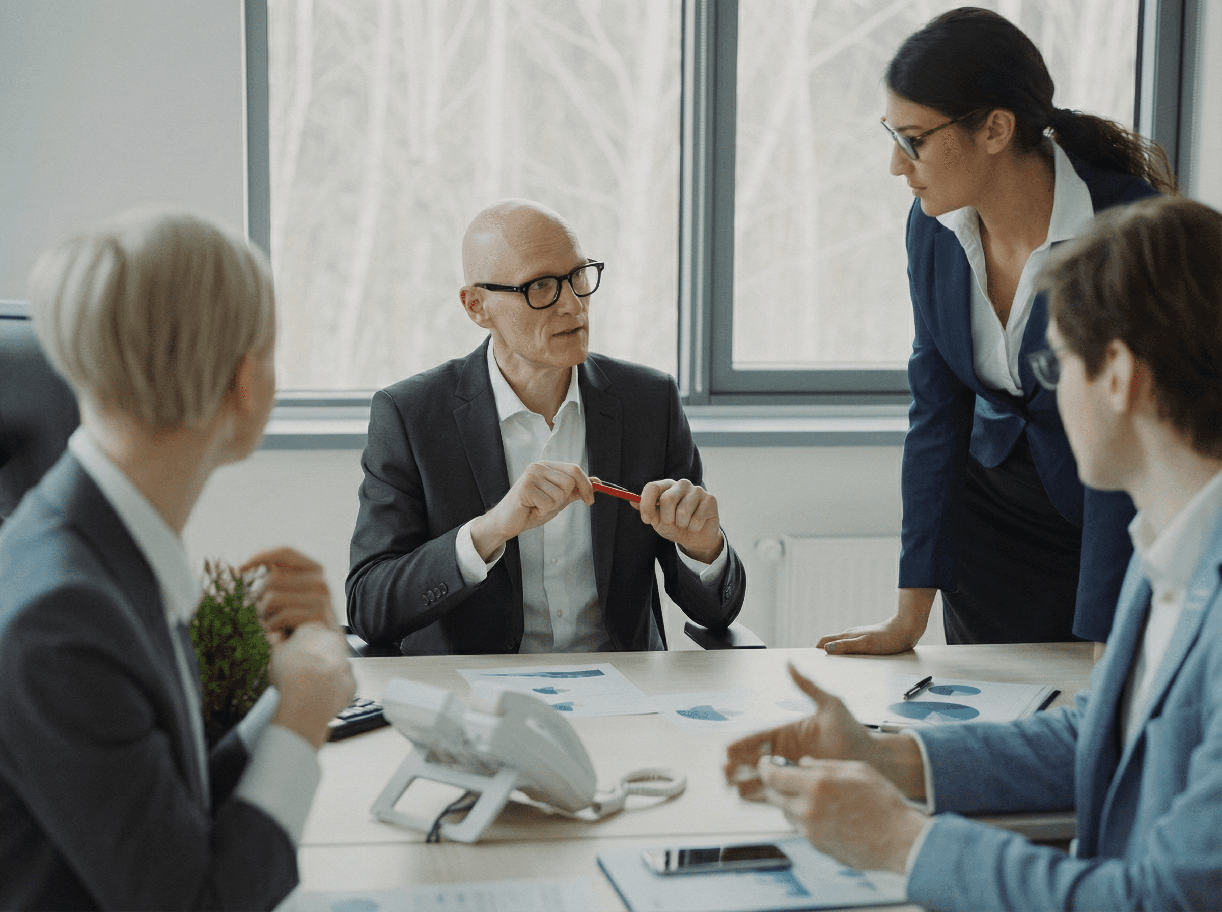people standing inside city building