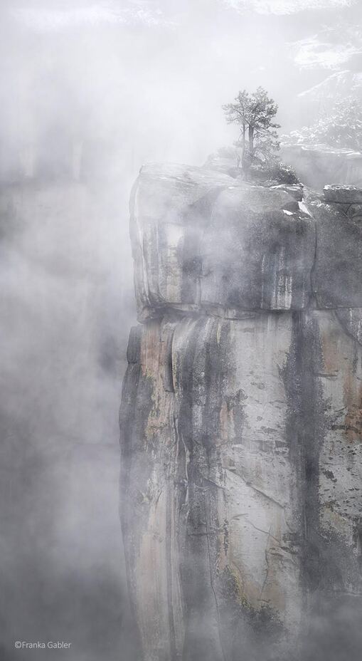 Life on the Precipice 1, Yosemite Park, photography by Franka M. Gabler (USA) contemporary. 