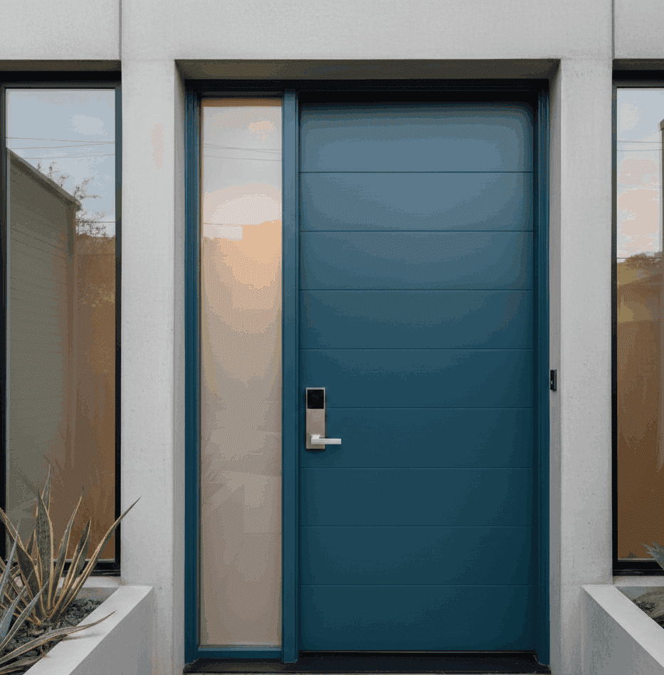 Teal Wooden Door