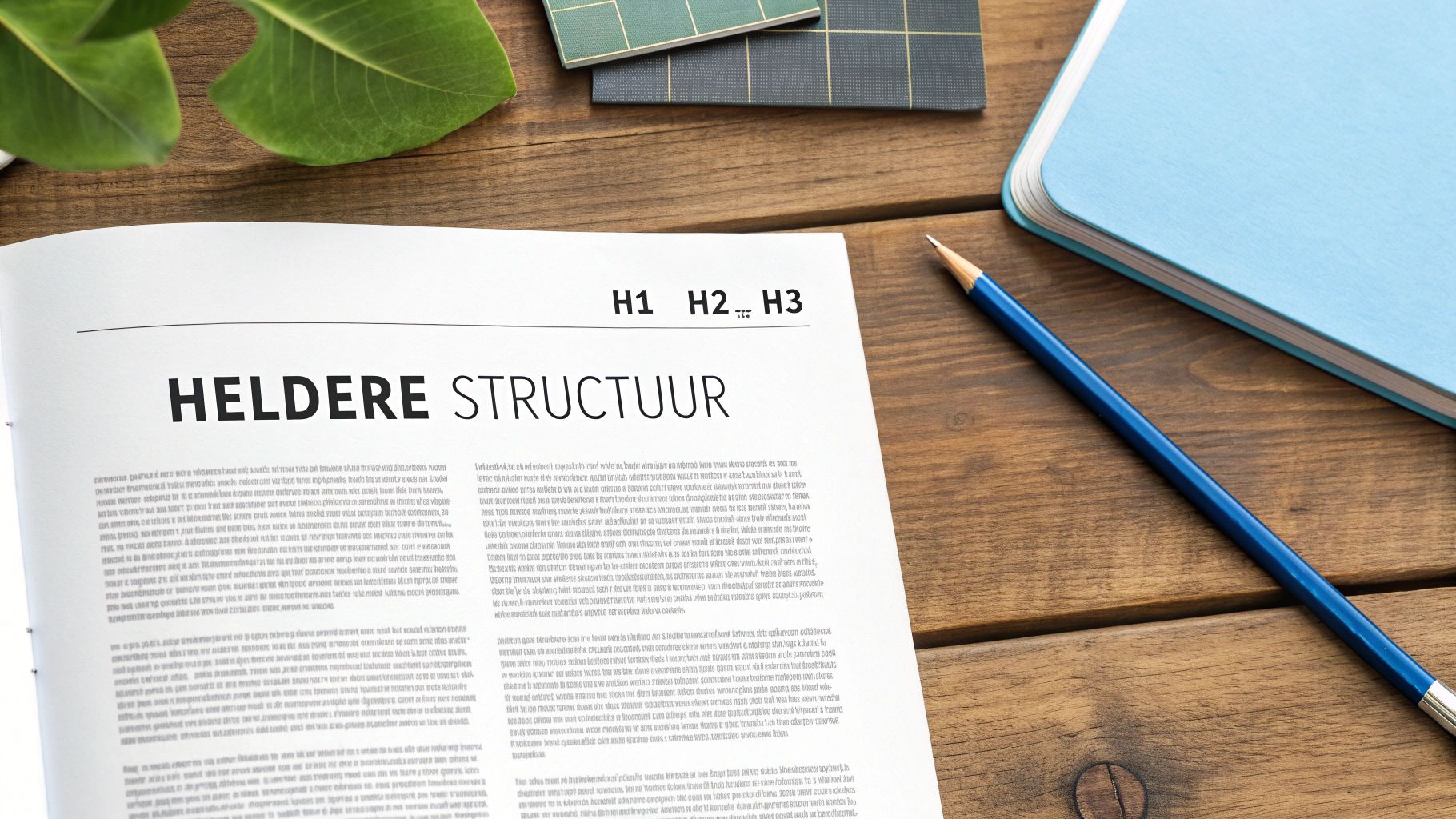 Een open magazine met de titel 