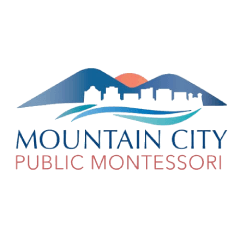 logo for mountain city public montessori
