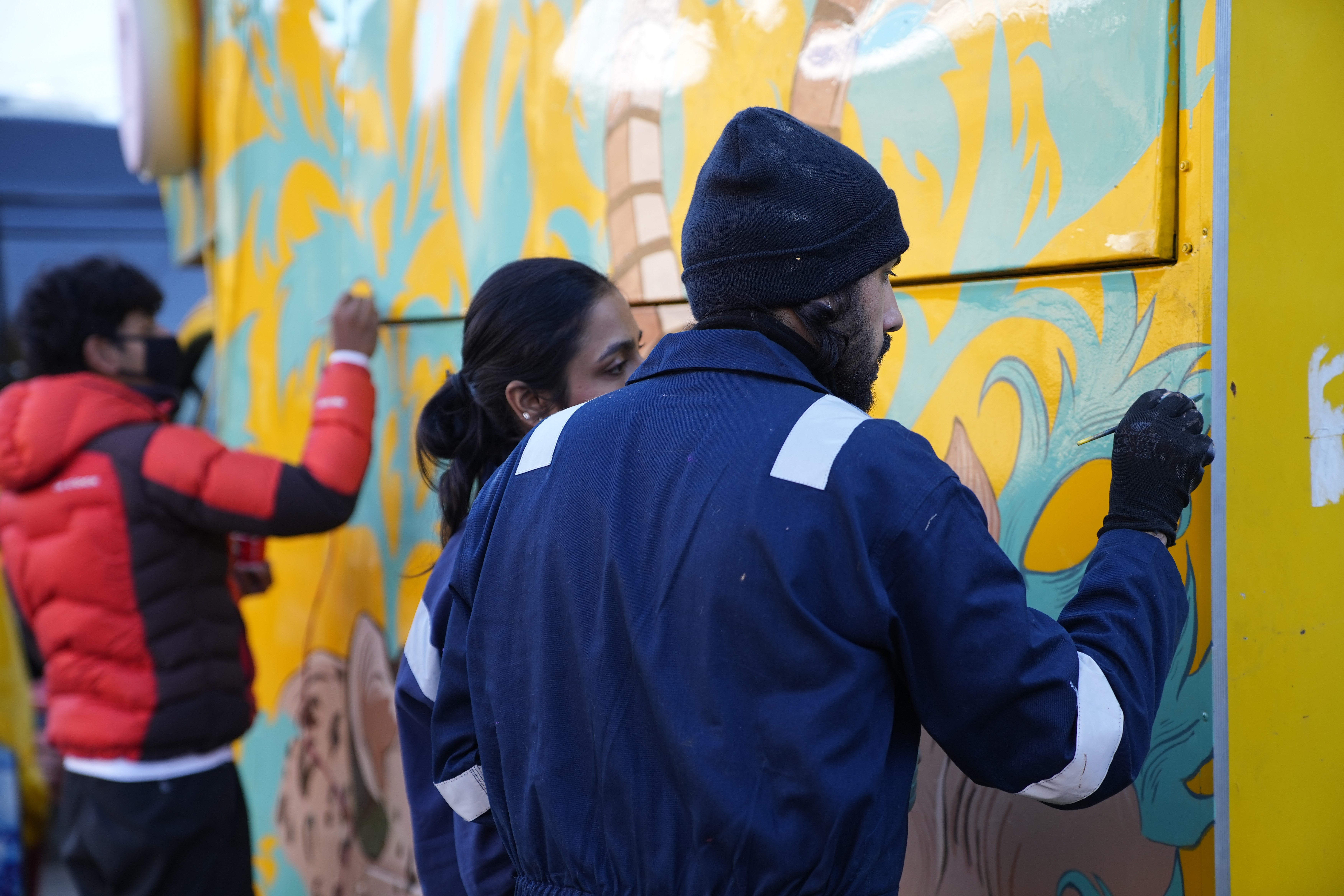Macro of iridescent purple soap bubbles—dewy, textured beauty-foam cluster on a transparent background.