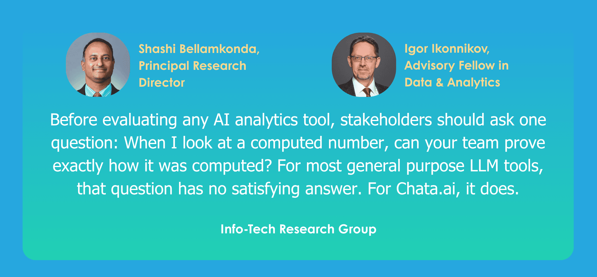 Info-Tech Research Group review about deterministic model by Chata.ai