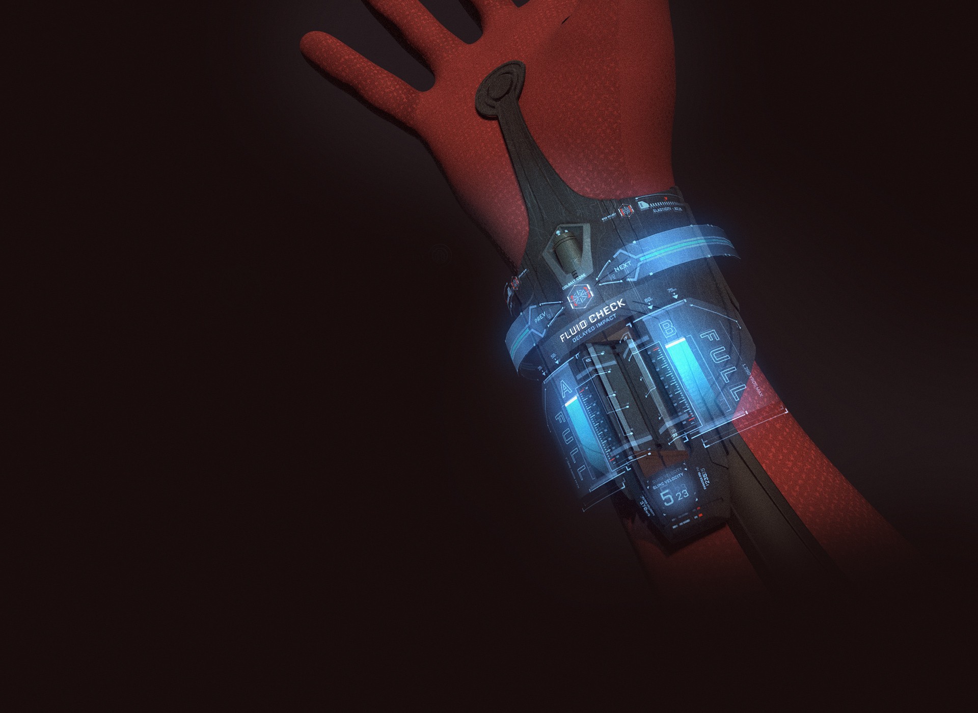 Spider-Man's Holographic Wrist User Interface, designed by Jayse Hansen