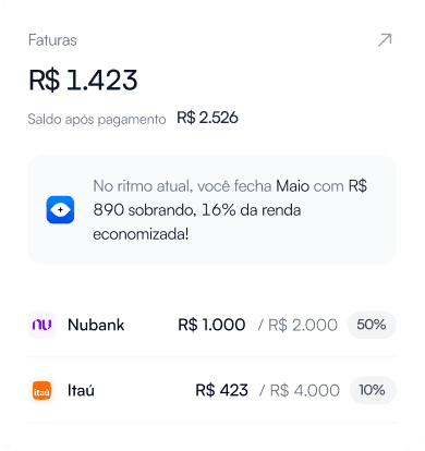 Tela do Visor analisando contas bancárias com IA