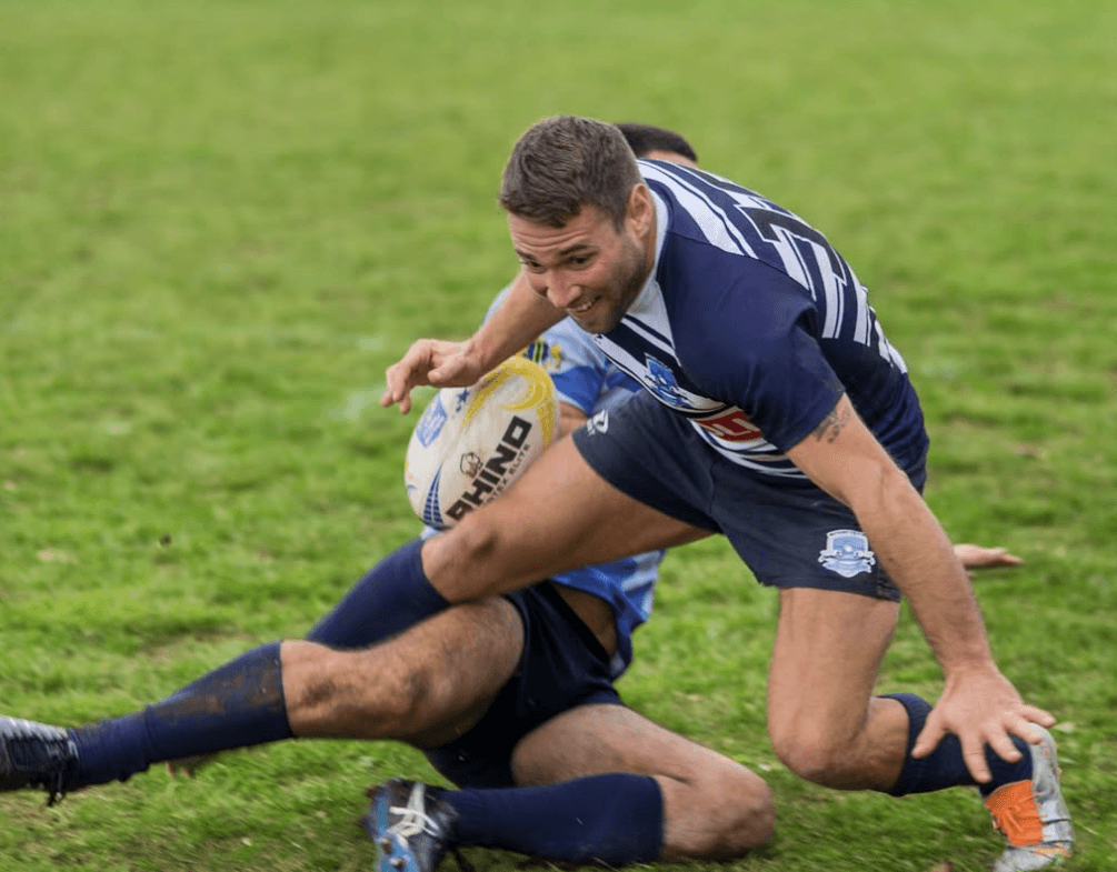 two players on the ground