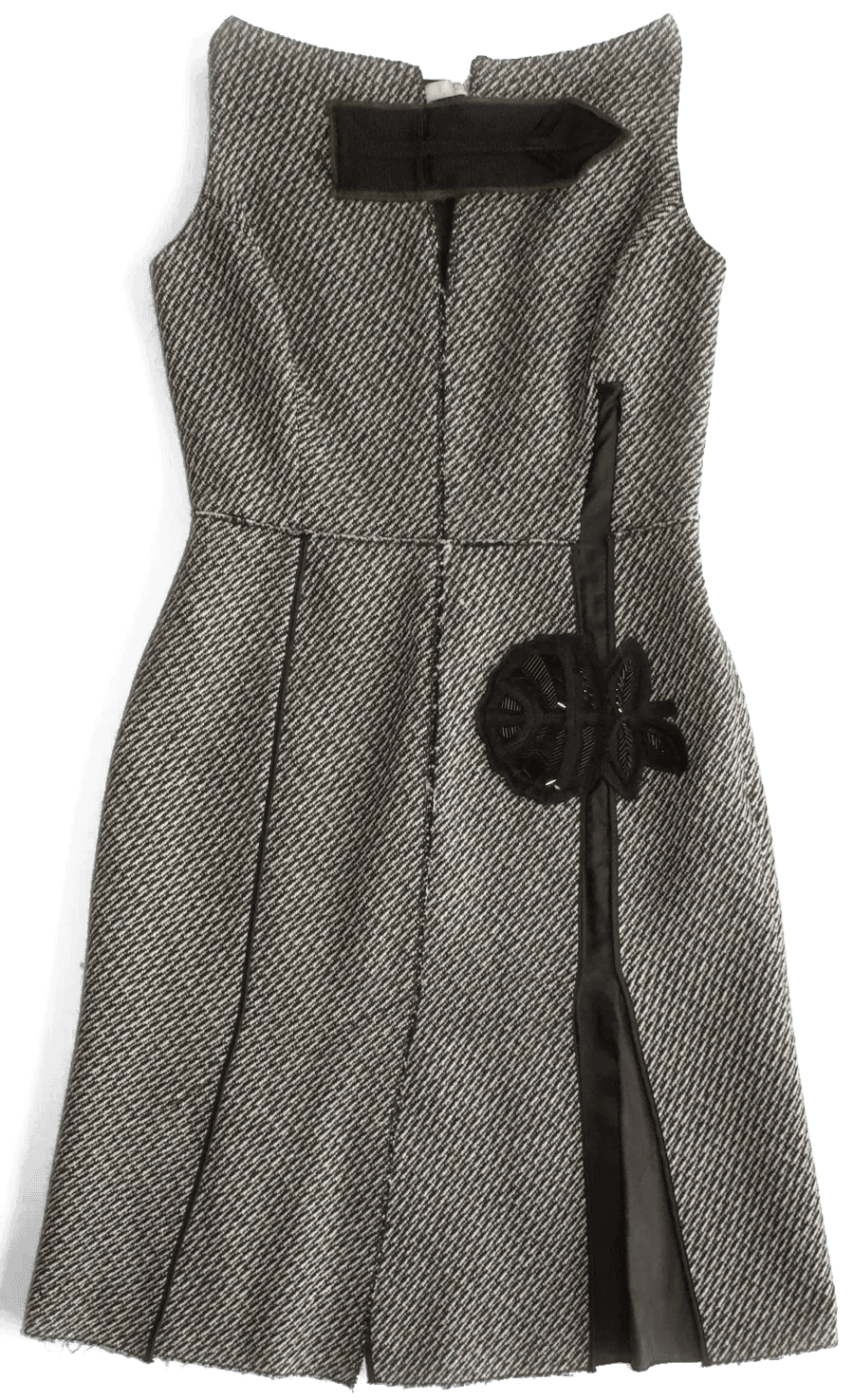 Grey Wool Mini Dress