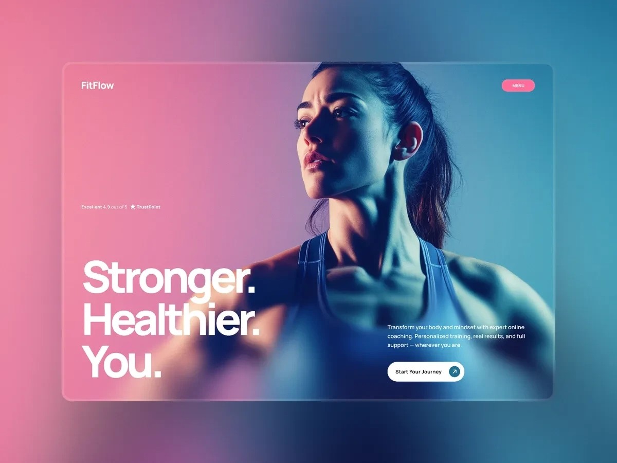 fitness coach website template