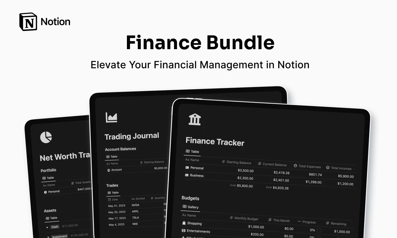 10 Best Notion Finance Tracker Templates