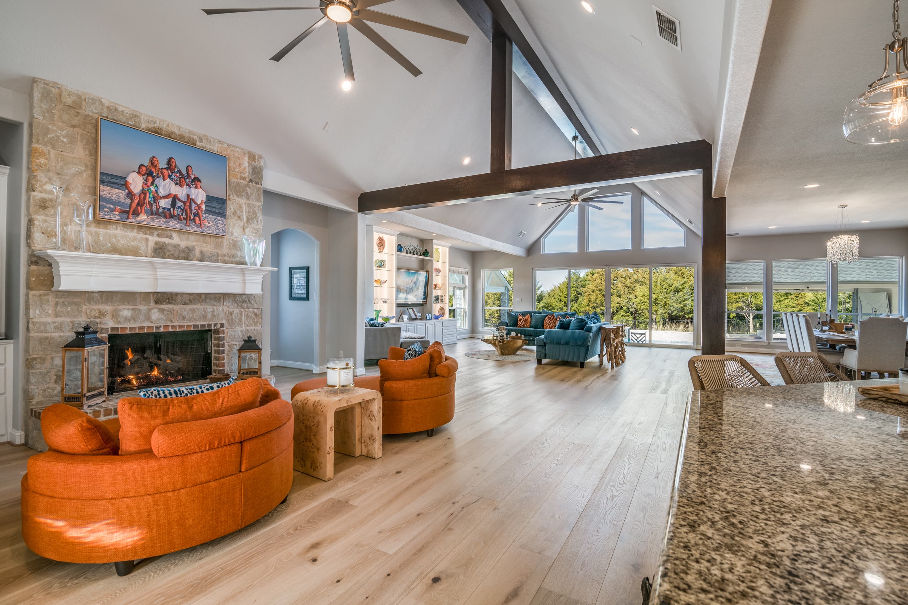 modern open concept living room