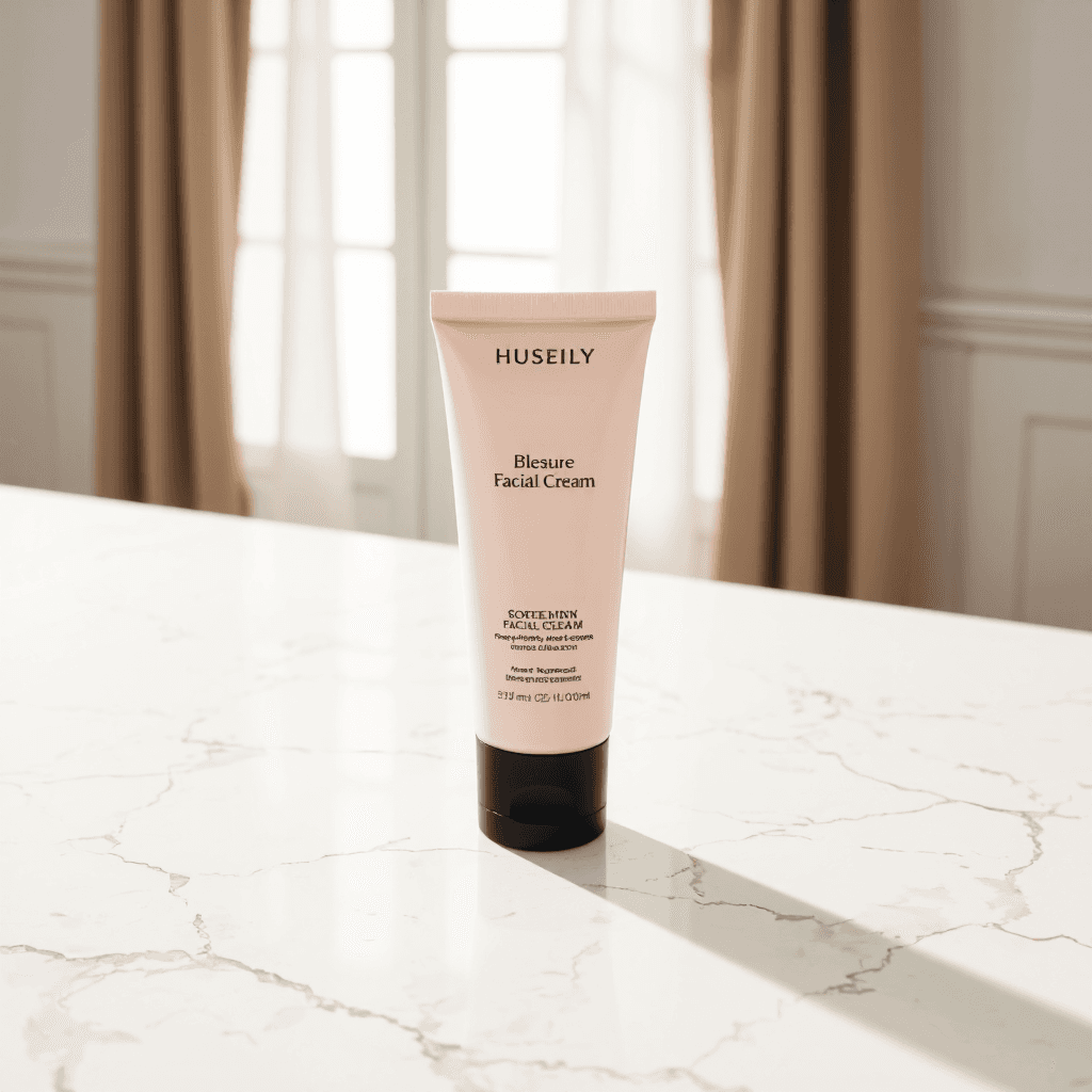 product photography of tube of facial cream