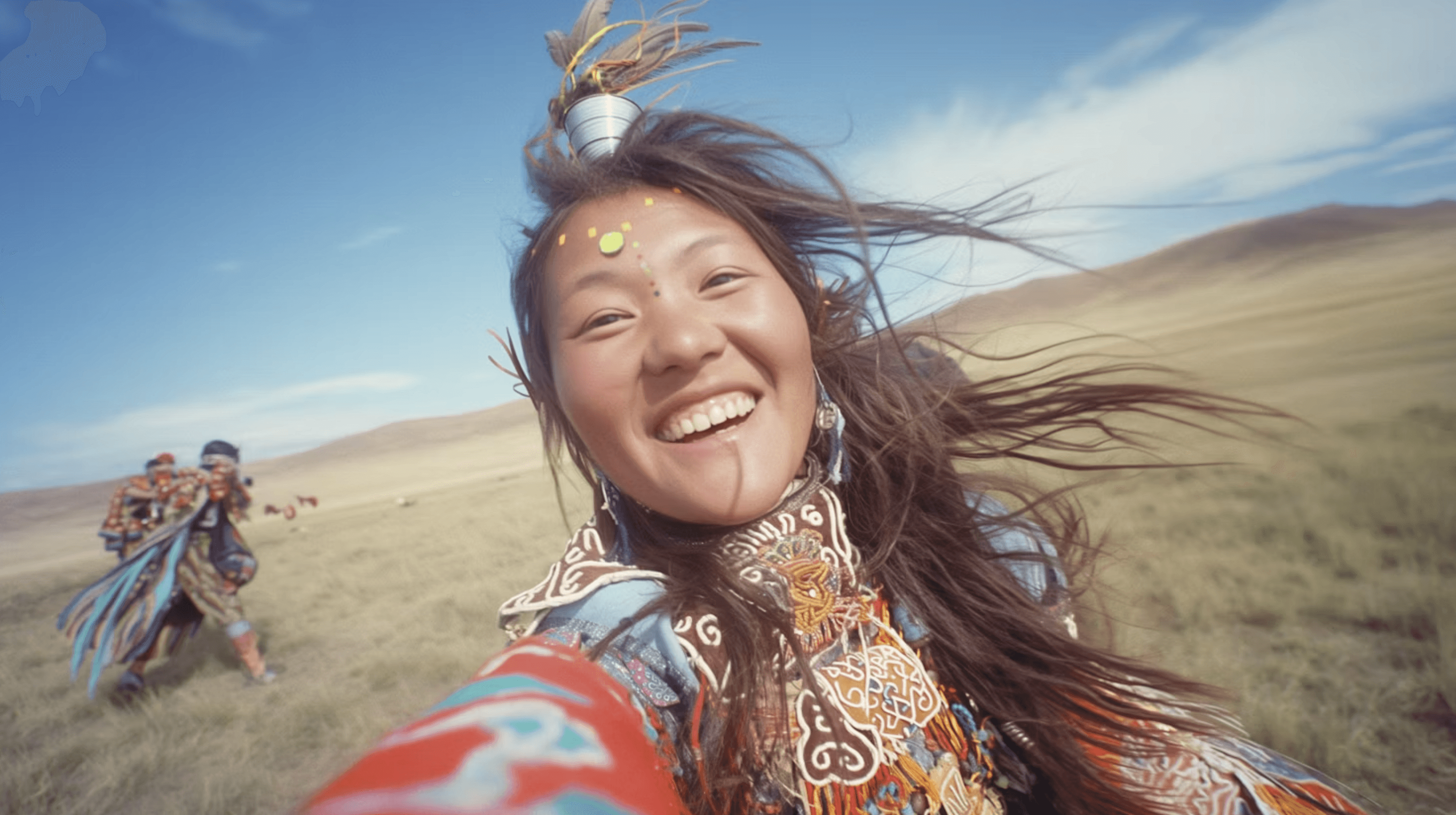 Joyful Selfie at Cultural Celebration