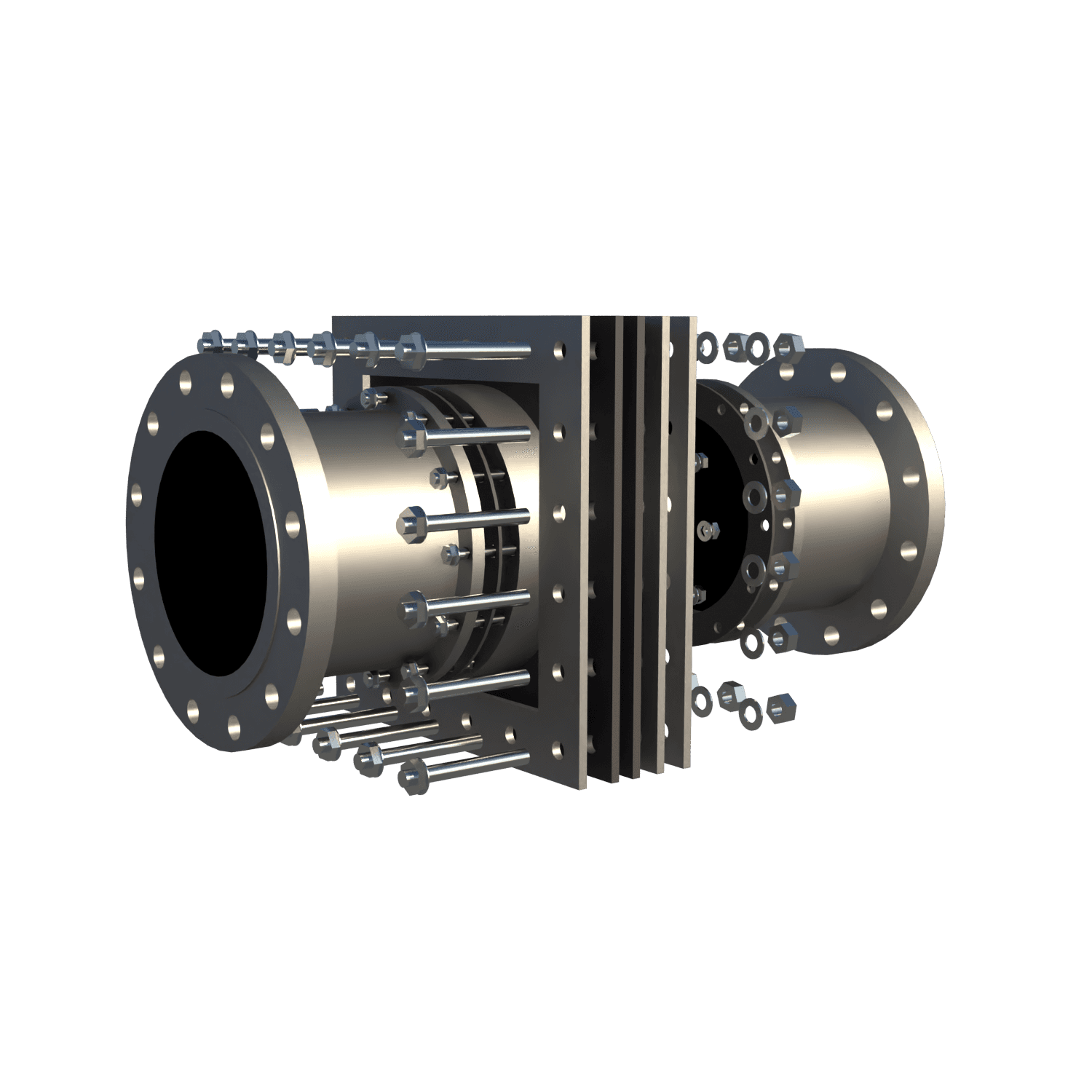 DN250 SS flanged port