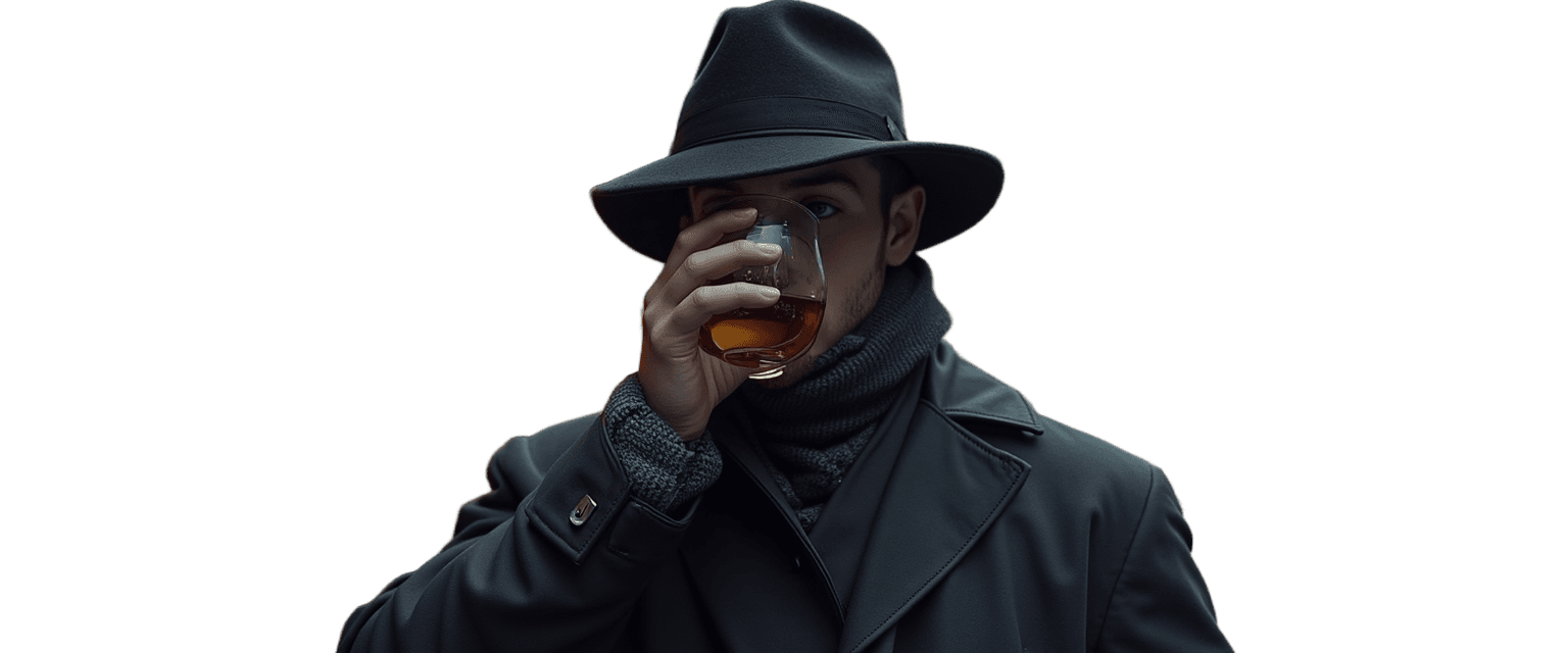 man with coffee from remaker ai without background