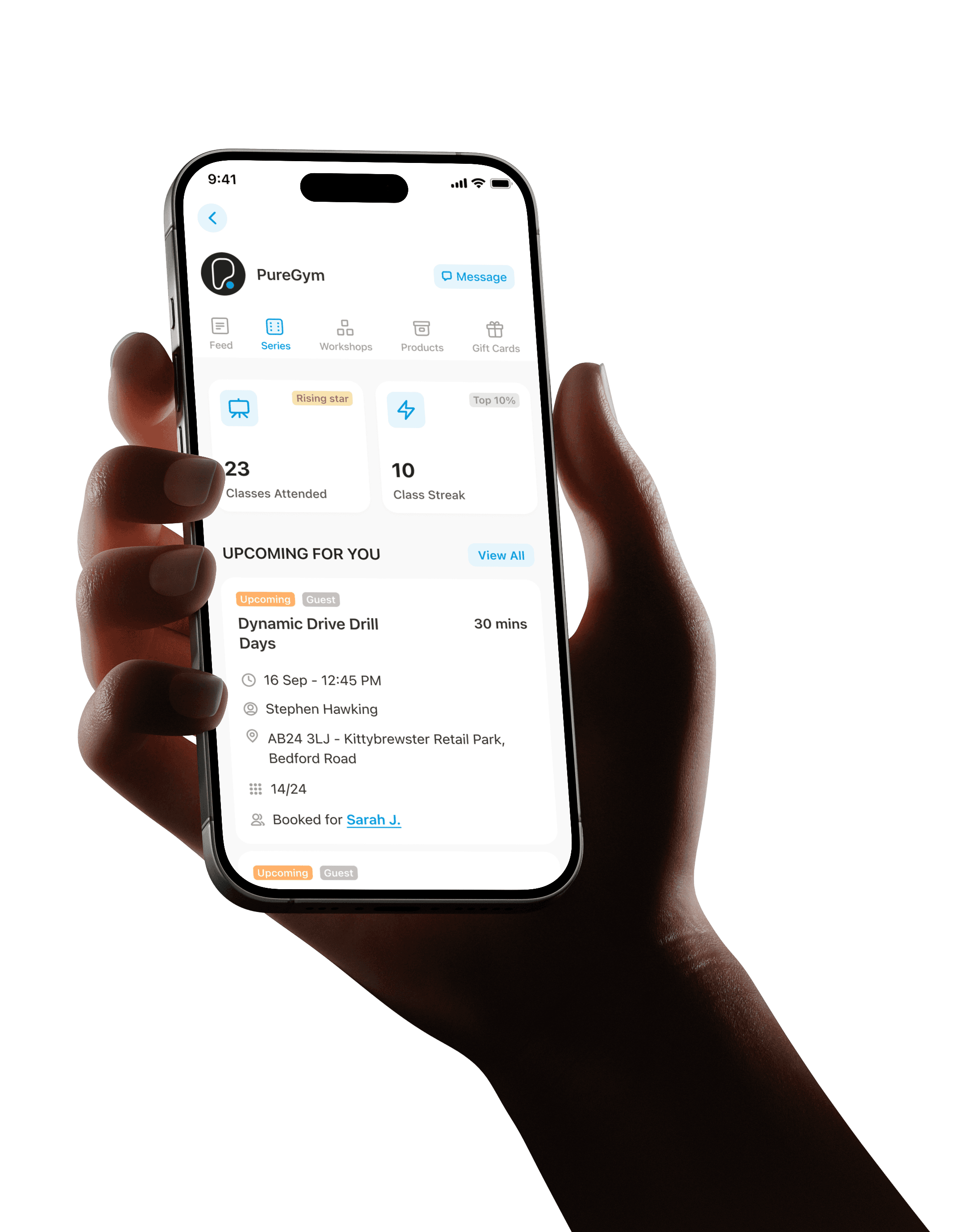 Person holding a mobile phone