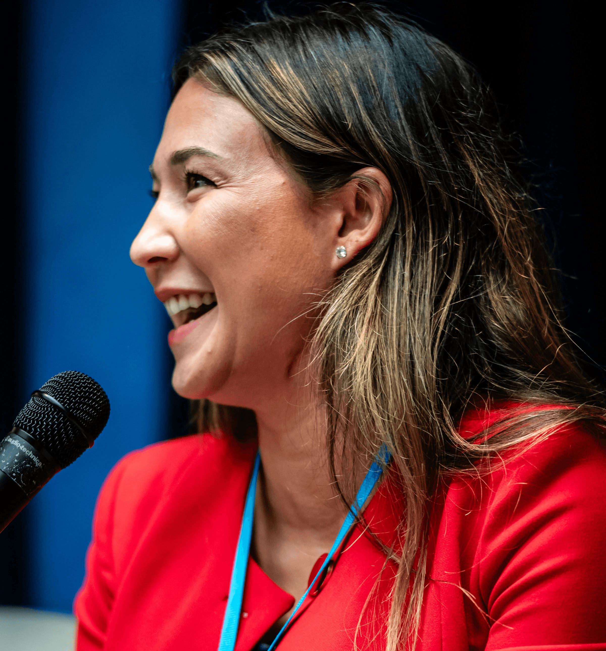 A girl with pink hair and pink smoke