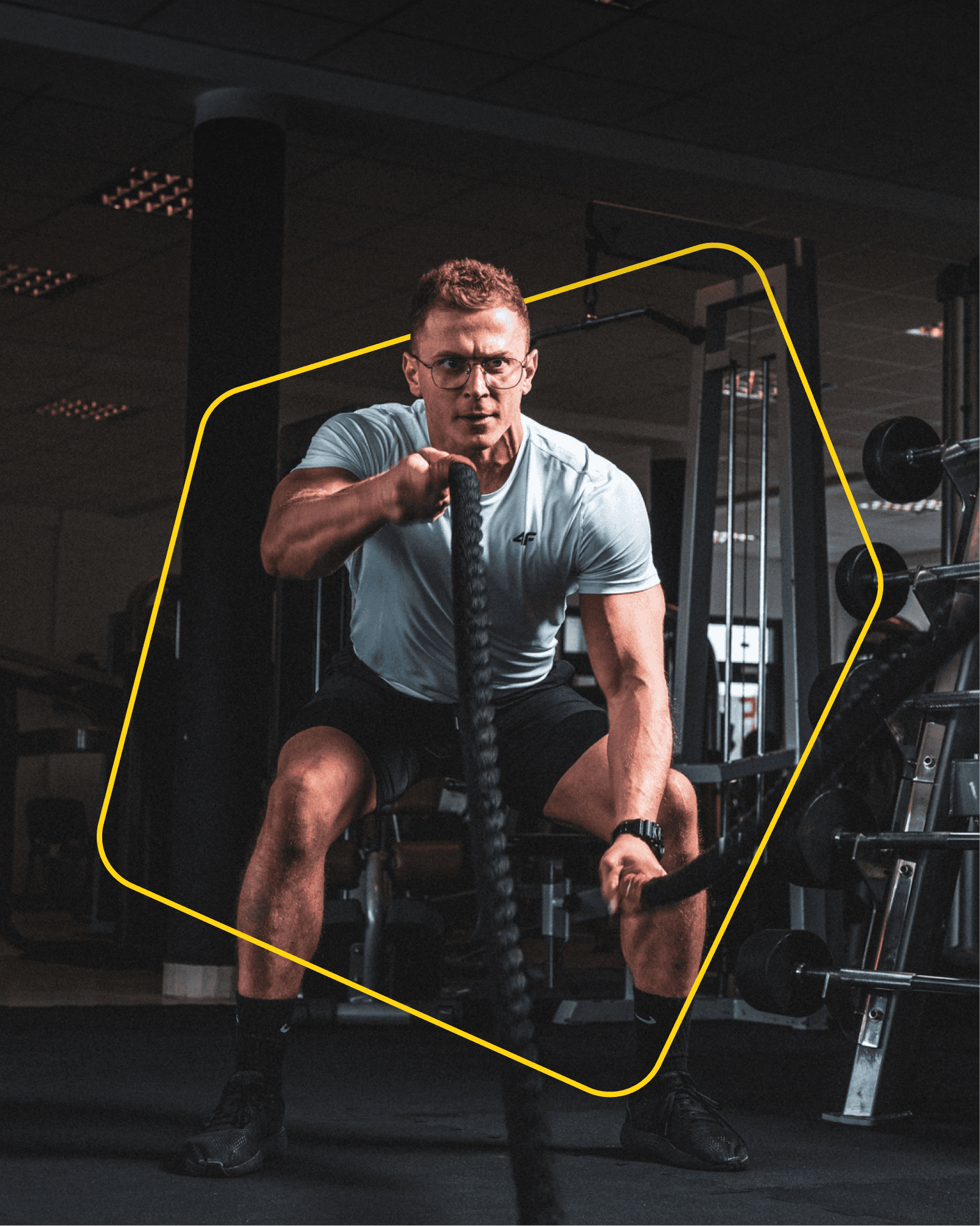 Personal trainer during a workout