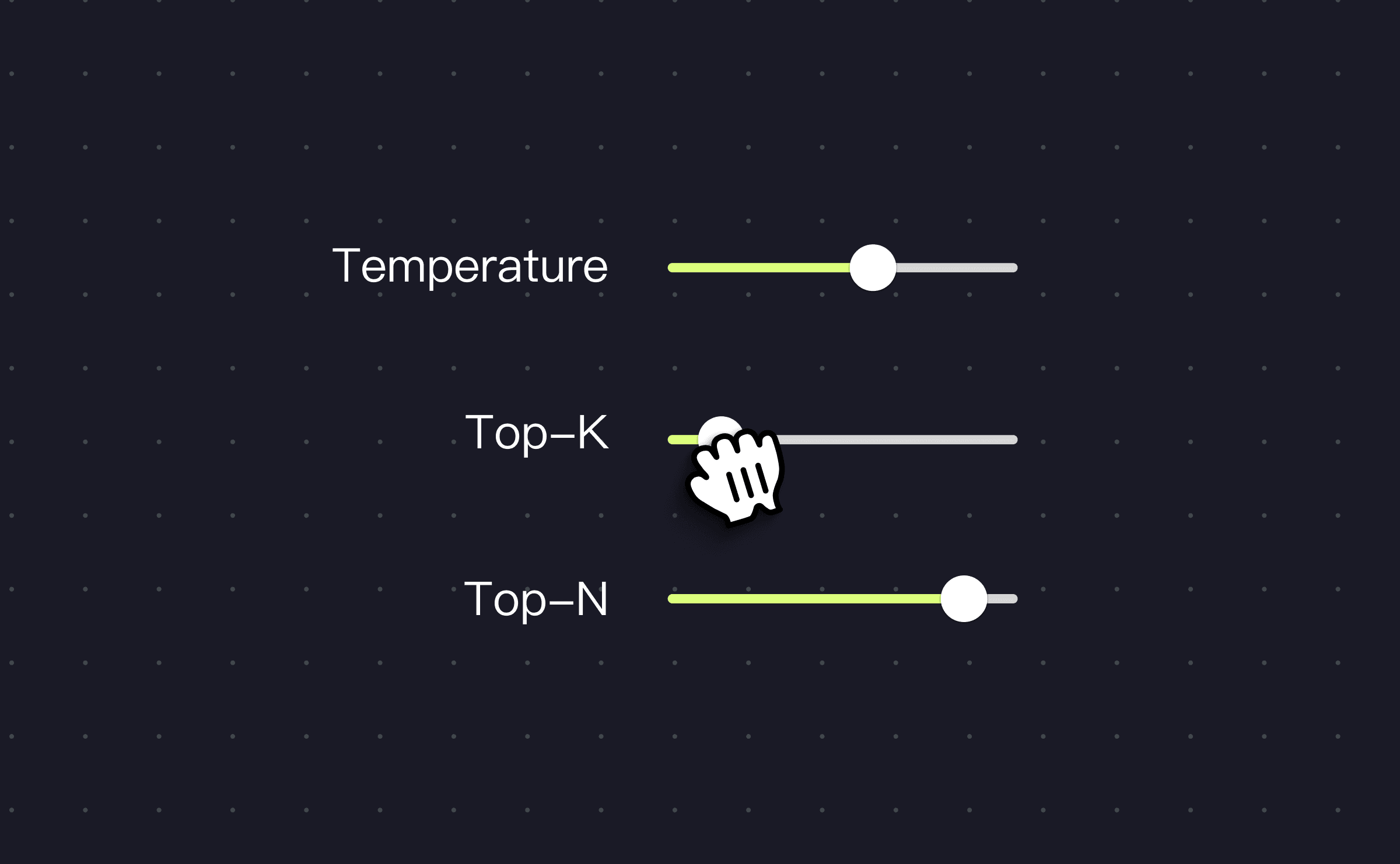 调节 Temperature 等参数的示意图