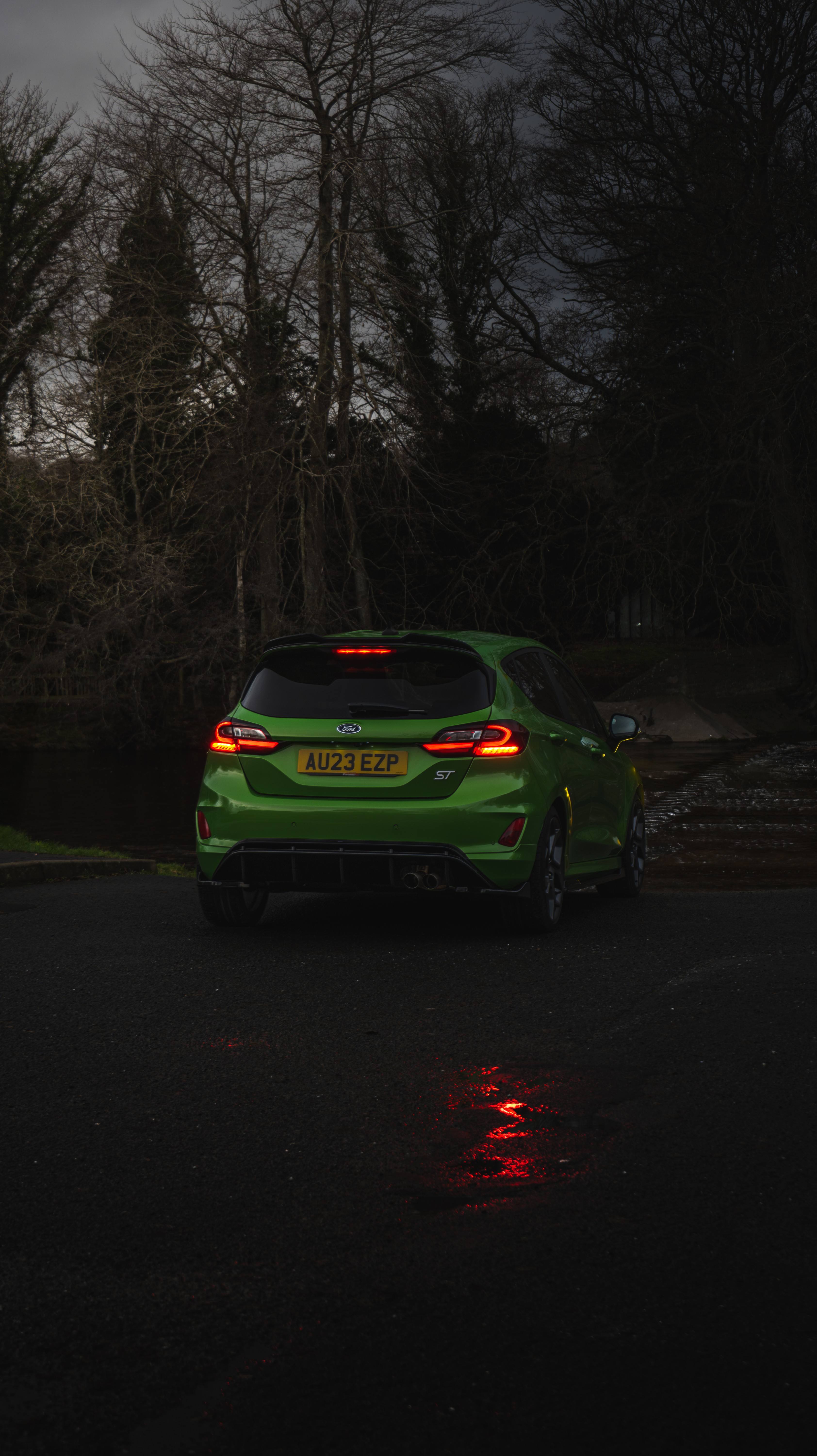 Fiesta st back shot in the countryside