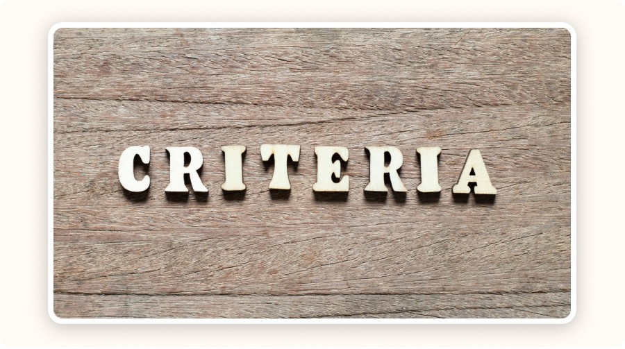 criteria wooden letters