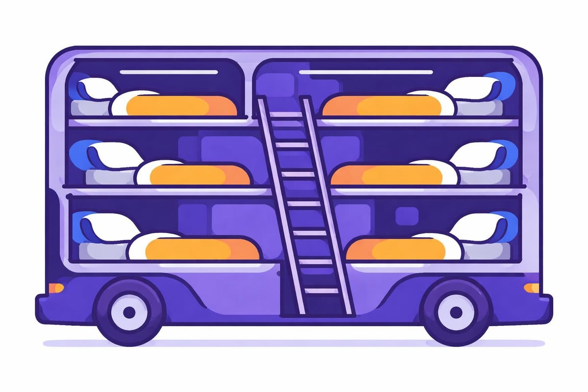 Sleeper bus interior layout