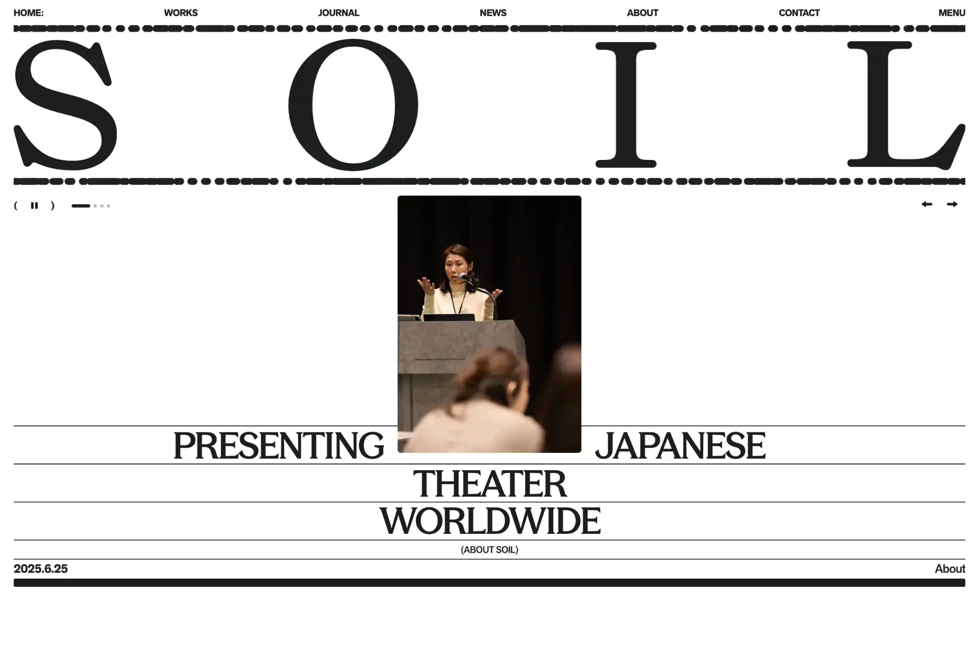 Screenshot of SOIL website