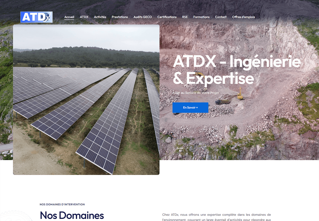 Site web ATDX