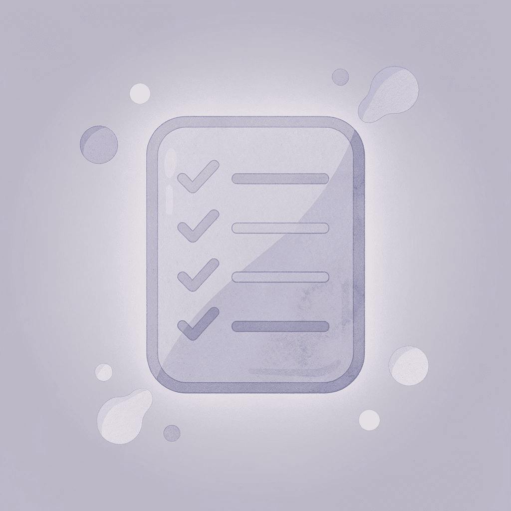 Checklist icon representing systematic winddown approach