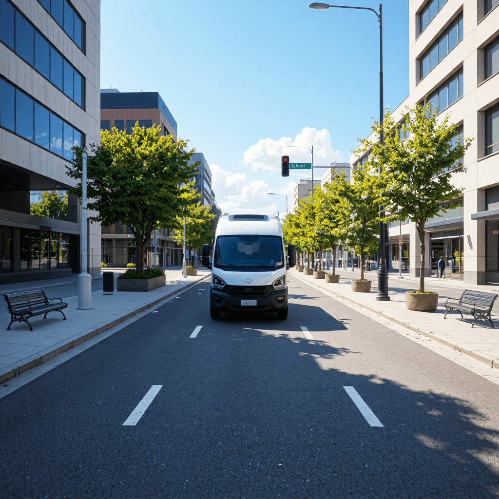 product photography of fuel-cell electric truck