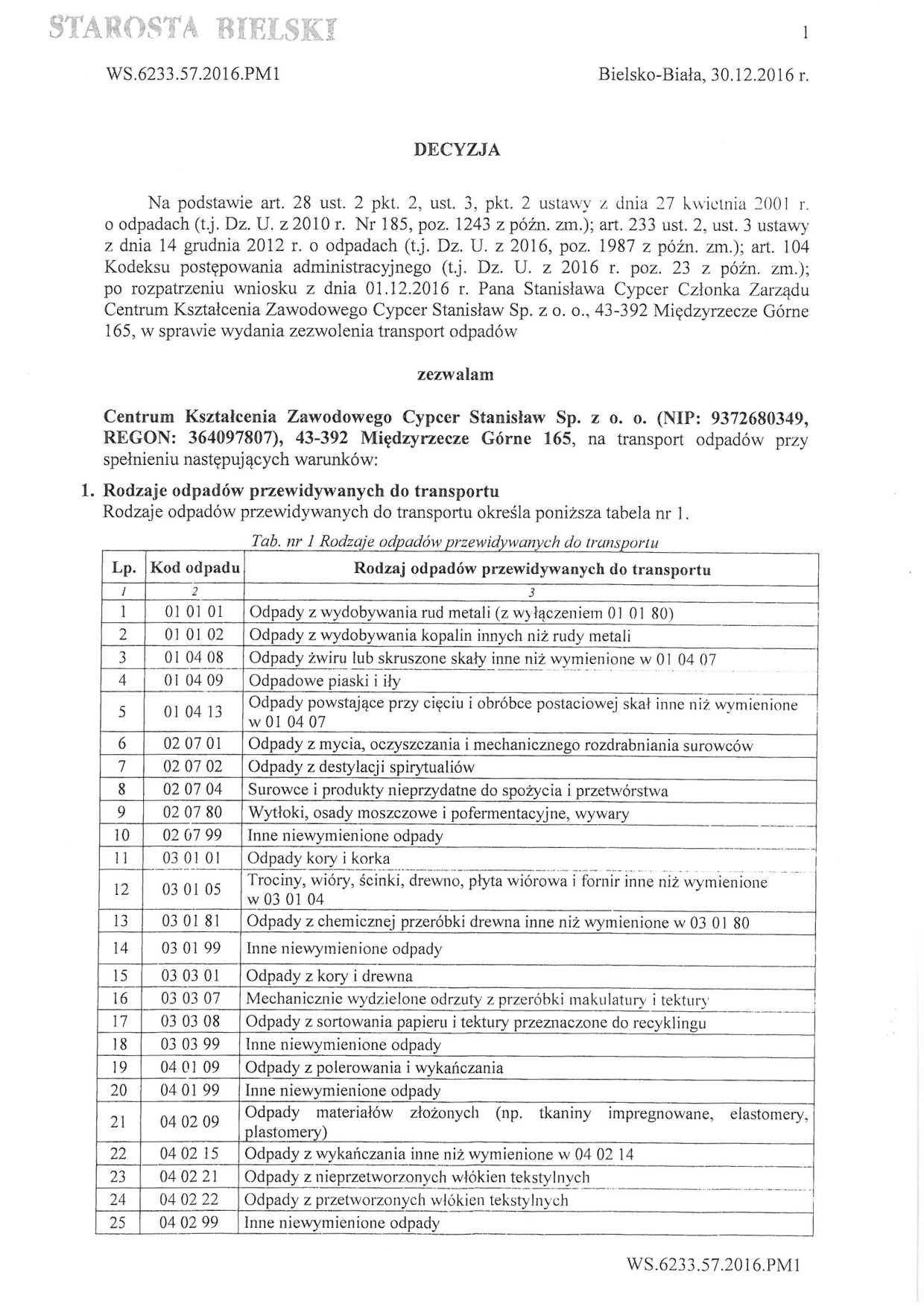 Certyfikat dla CKZ Cypcer w zakresie szkoleń na operatorów wózków widłowych.