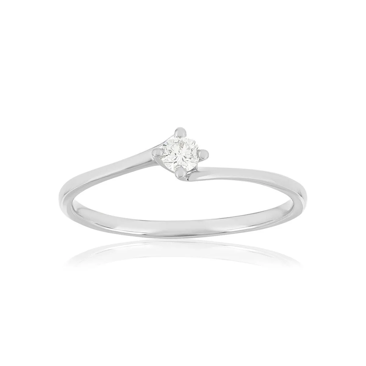 Solitaire en or jaune 750