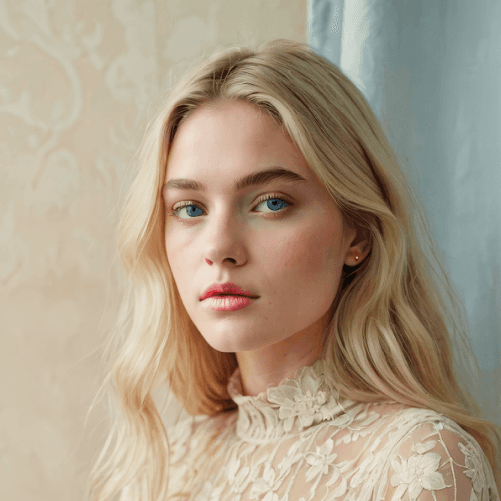 A man in aviator sunglasses and a fur jacket under a clear blue sky.