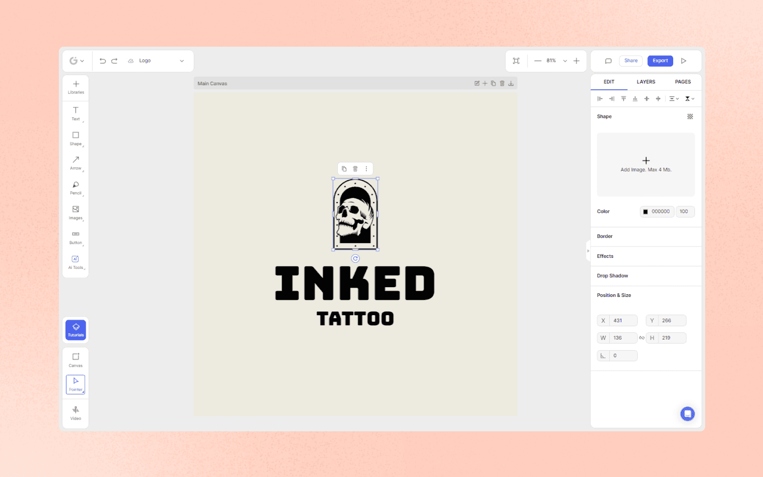 how to design universal symbol in glorify