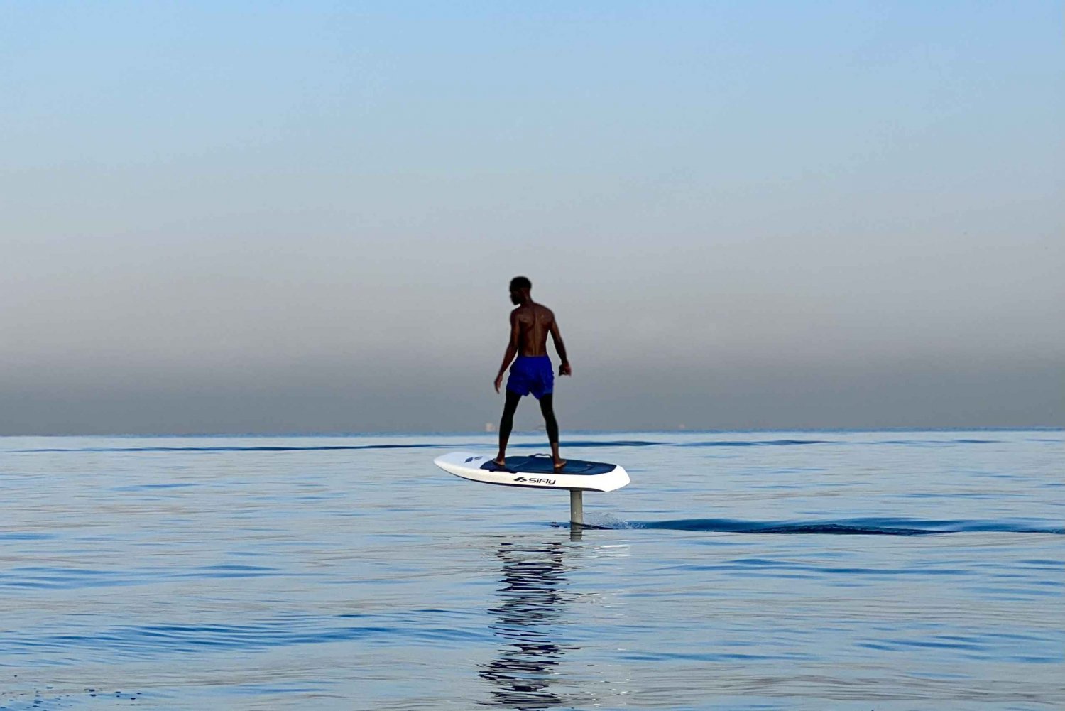 A man surfing
