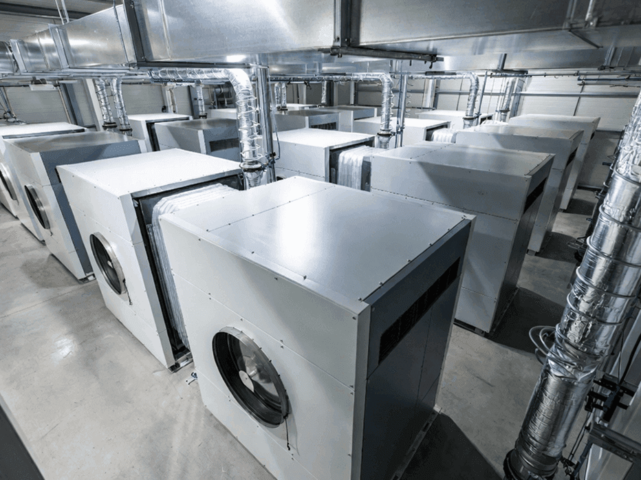 Vue sur des déshydrateurs d’air par adsorption