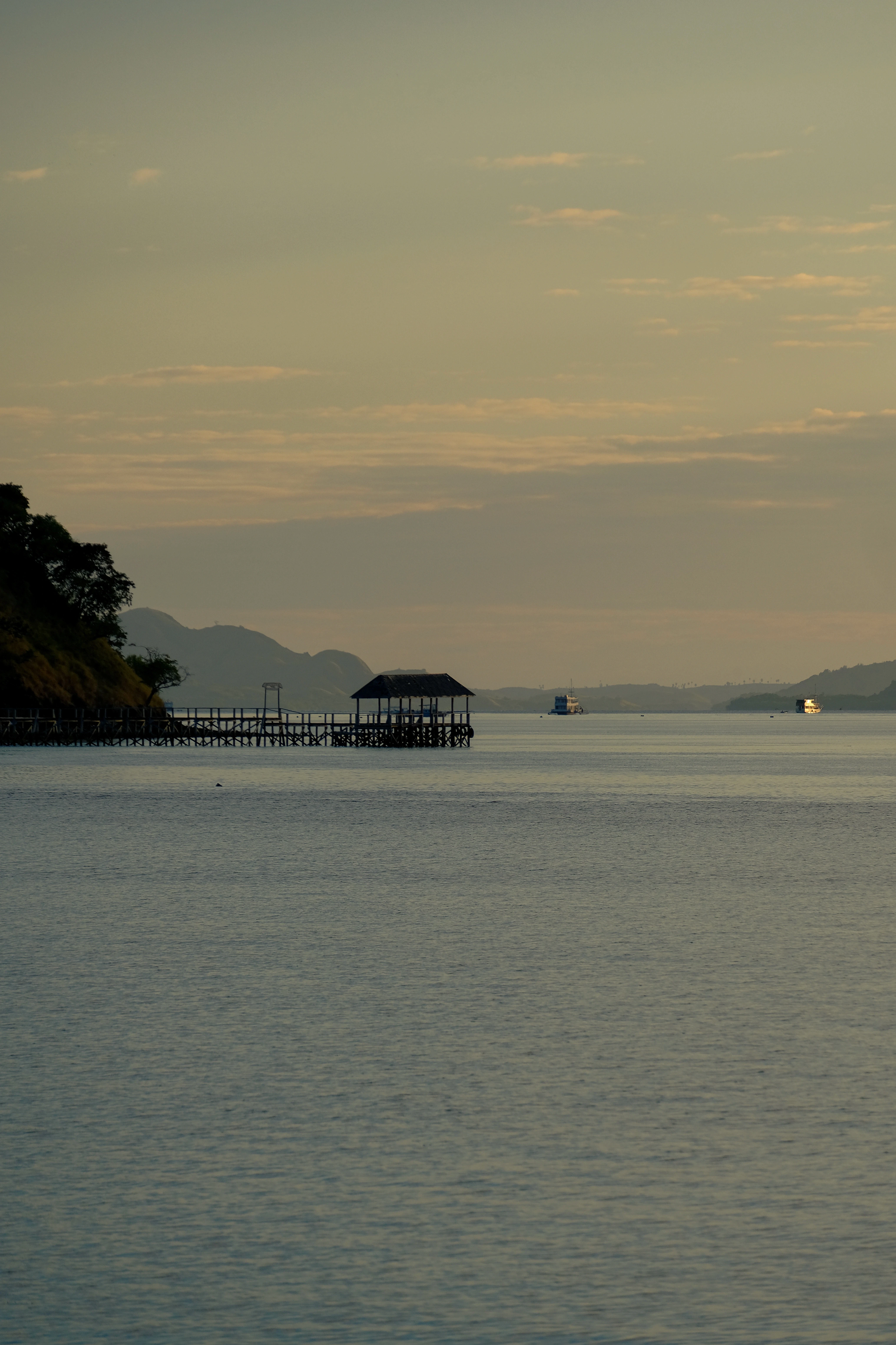 sunset view at menjaga bay