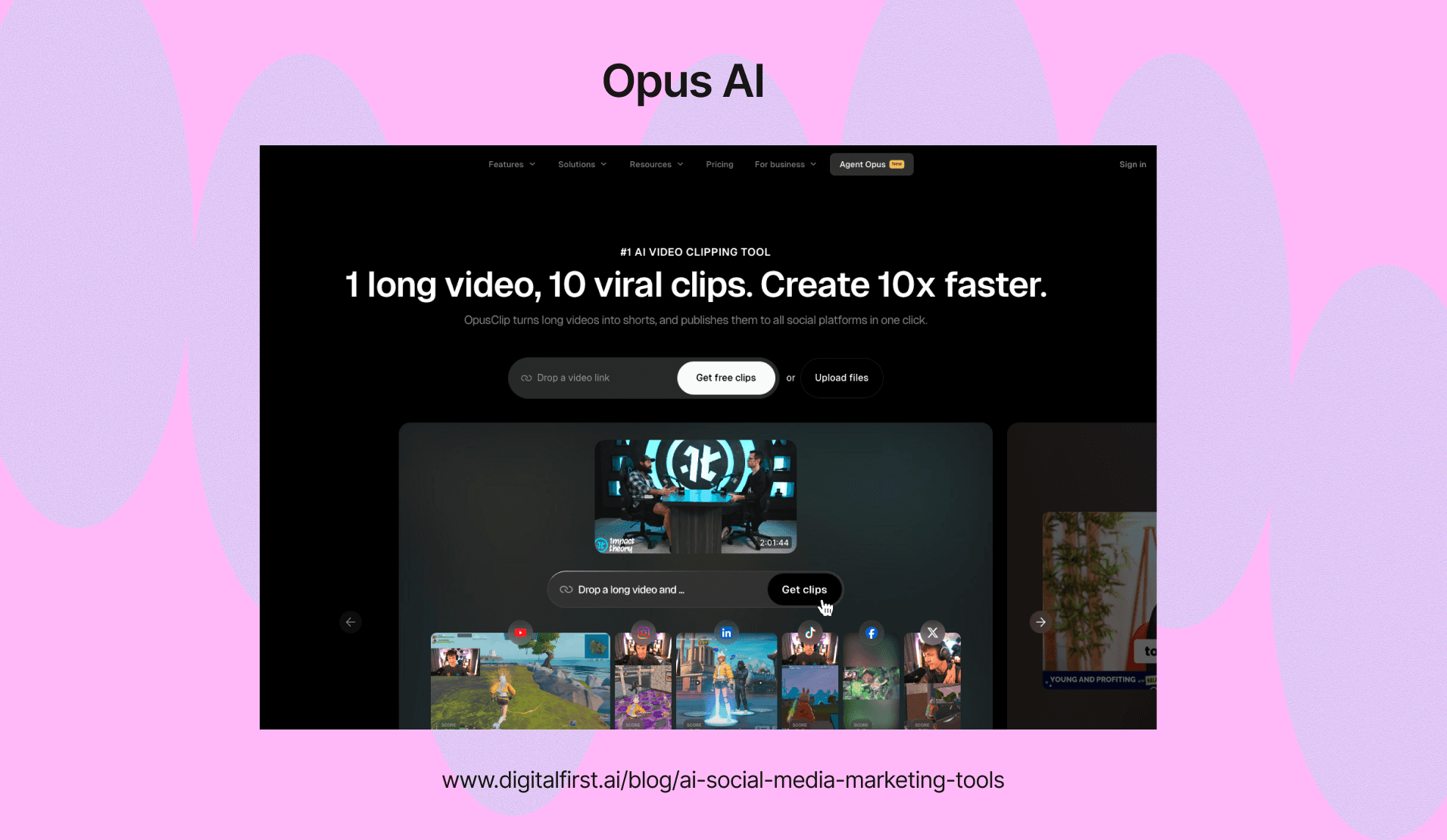 OpusClip – AI Video Editor for Short-Form Content