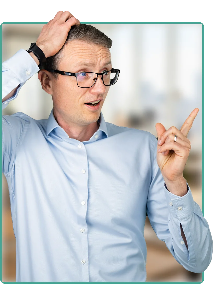 Ratloser Unternehmer, der eine steuerliche Frage klären möchte