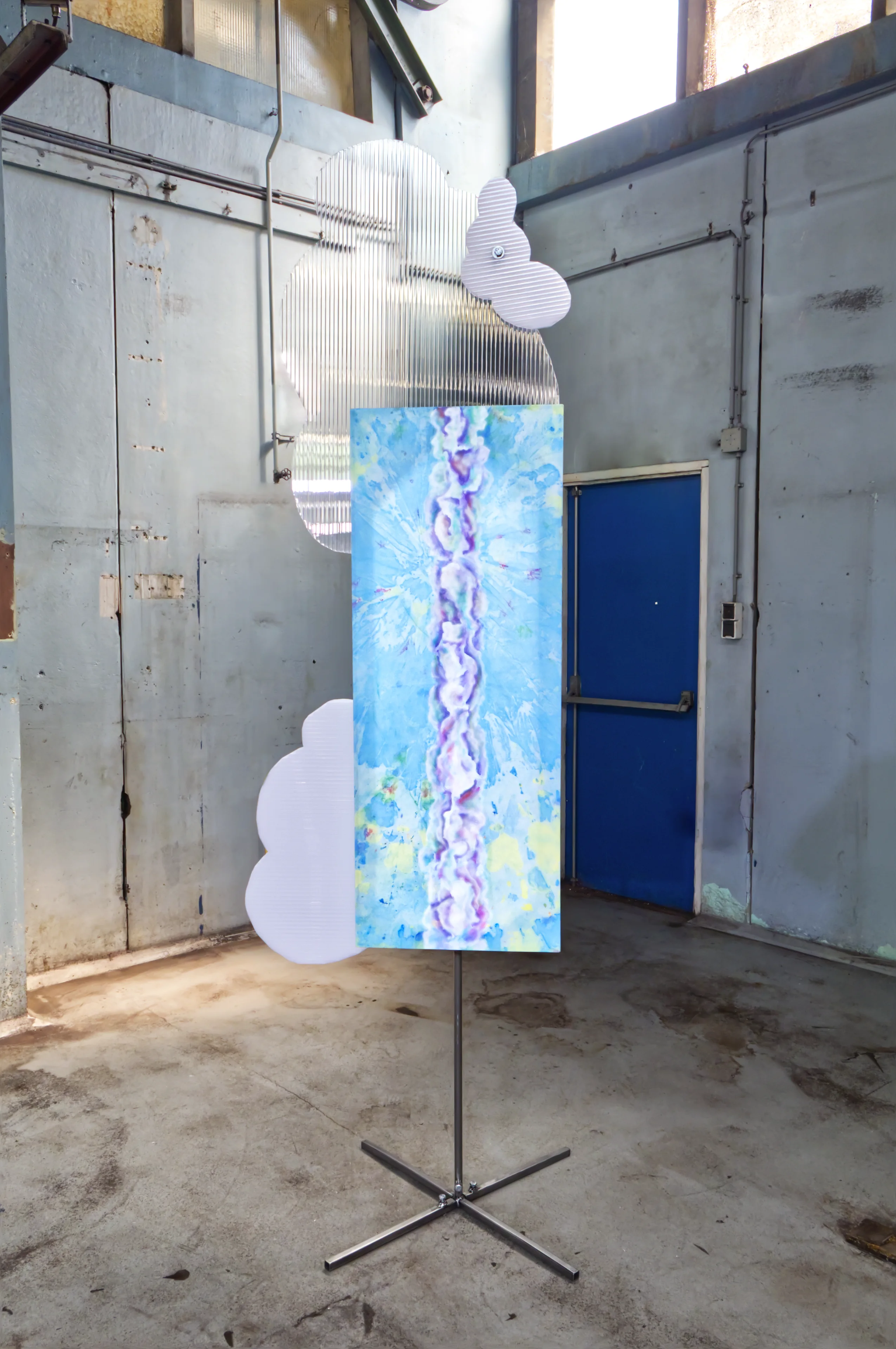 "Hope 4", conceptual abstract painting of trippy clouds by Janus Straefer