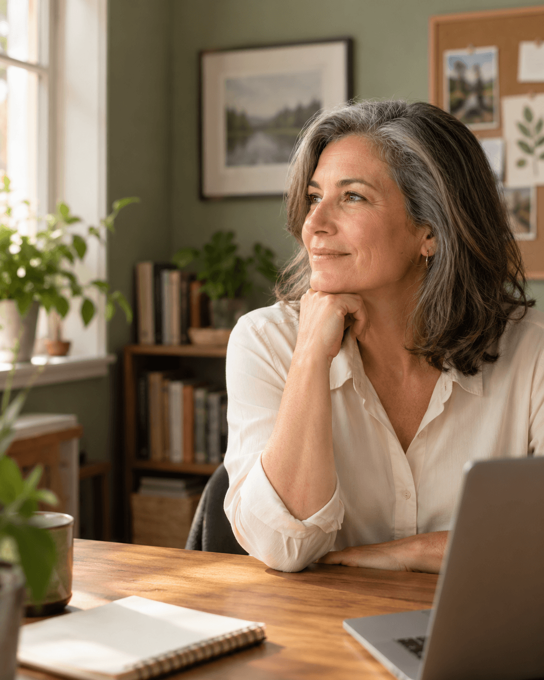 AI-generated editorial image of a representative association coordinator looking toward the headline.