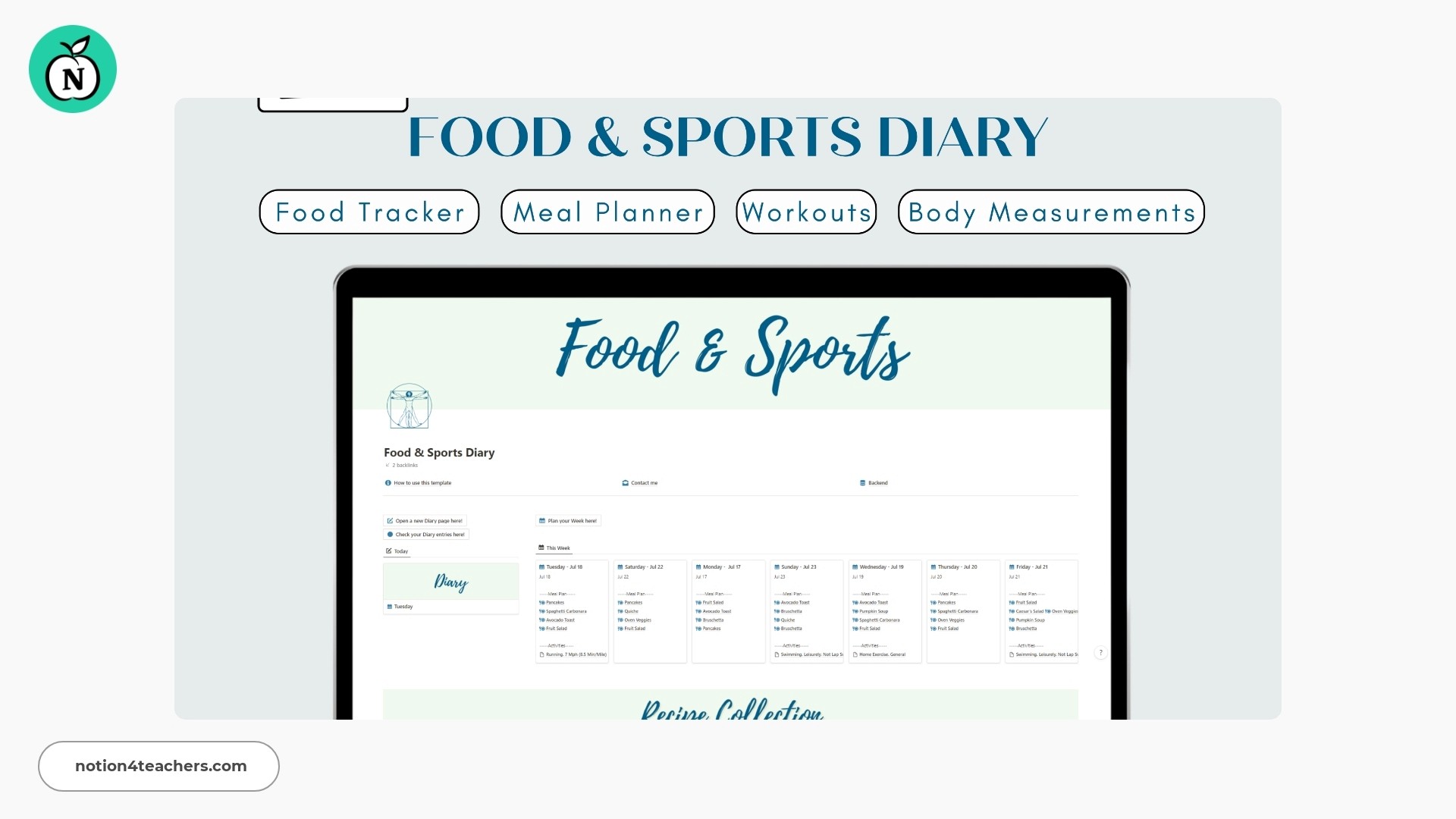 Food & Sports Diary by Anica