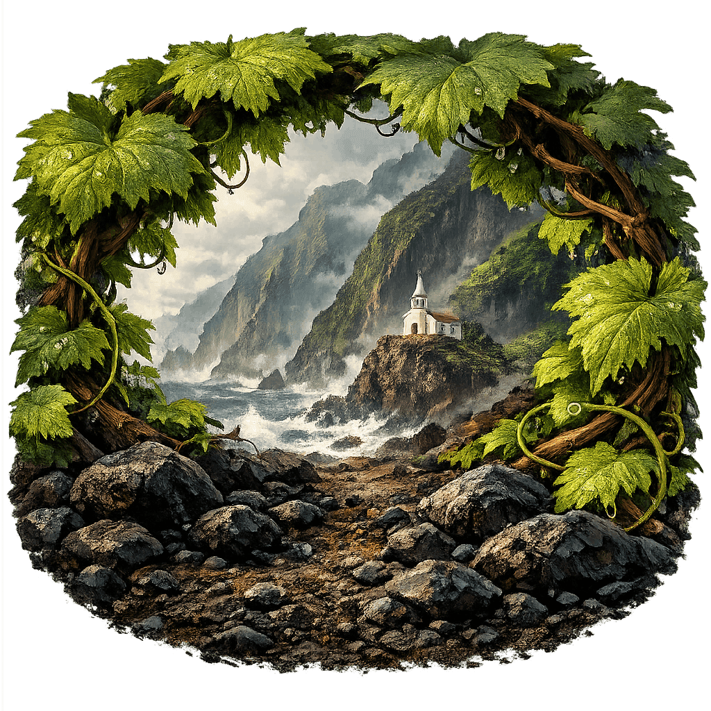 Detailed graphic of the São Vicente wine region.