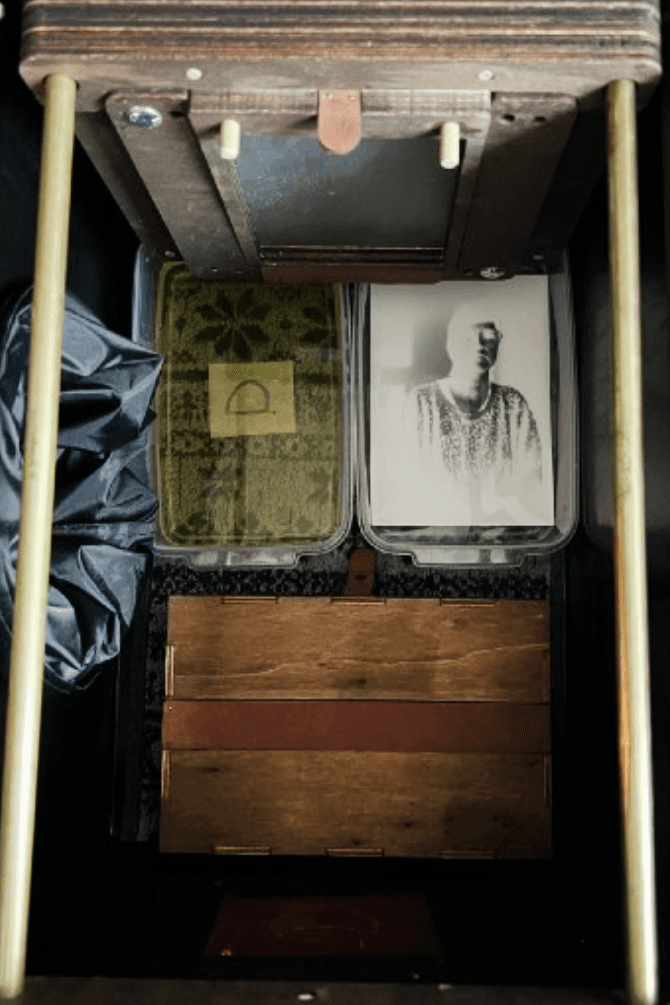 Instant box camera portrait