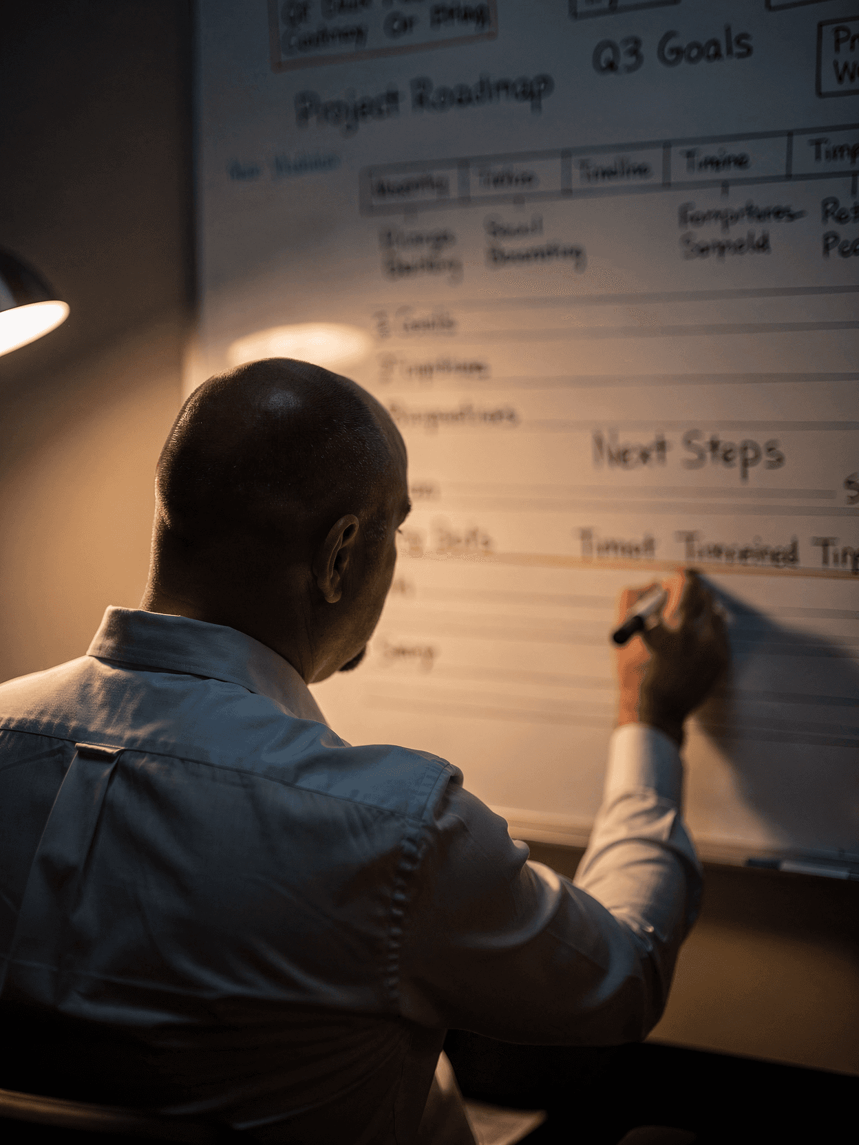person sitting in a chair in front of a man