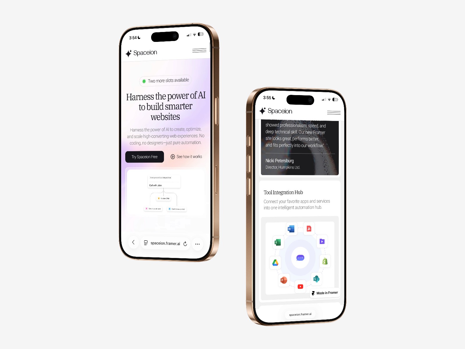 Spaceion — 现代专业 AI 机构落地页设计灵感