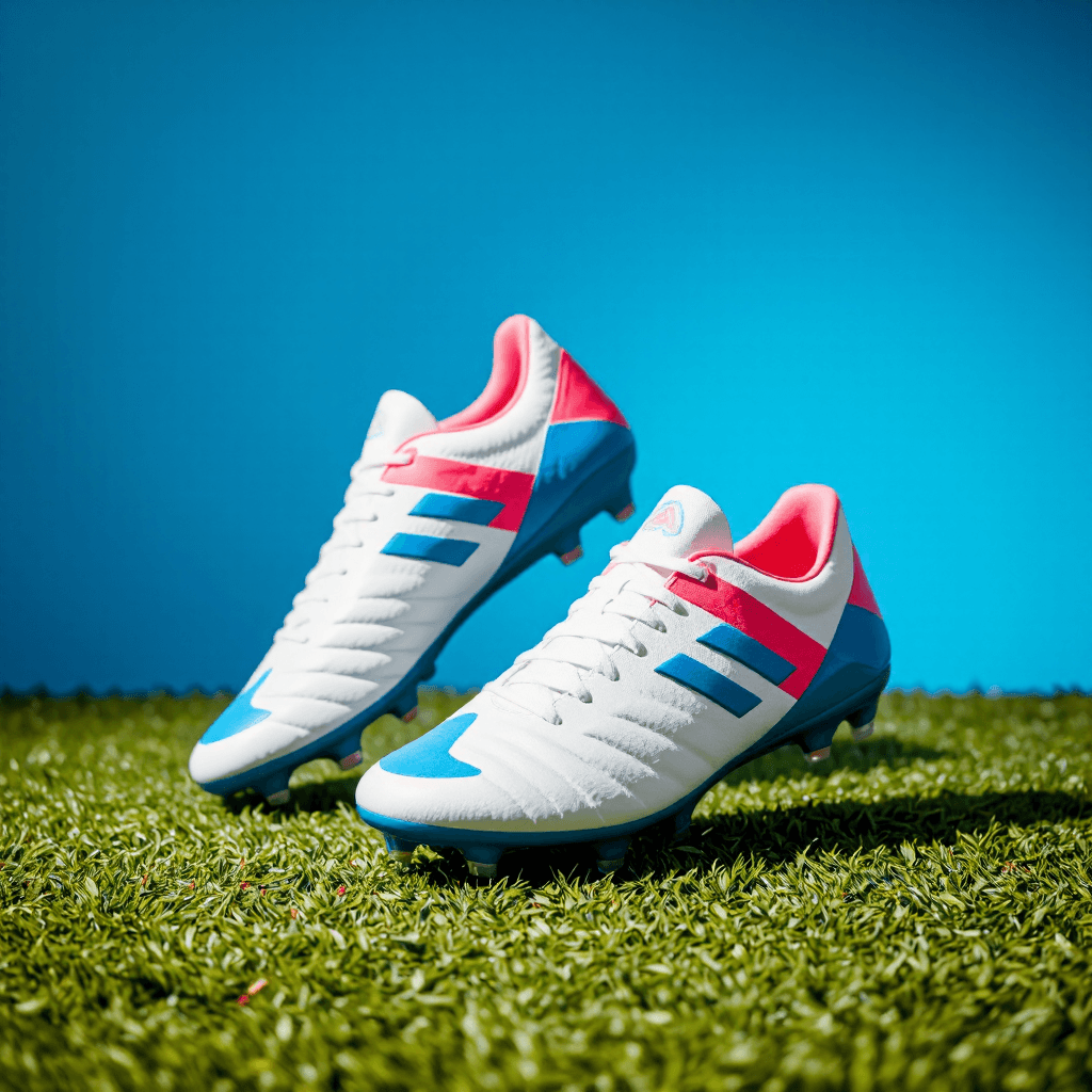 product photography of a pair of soccer cleats