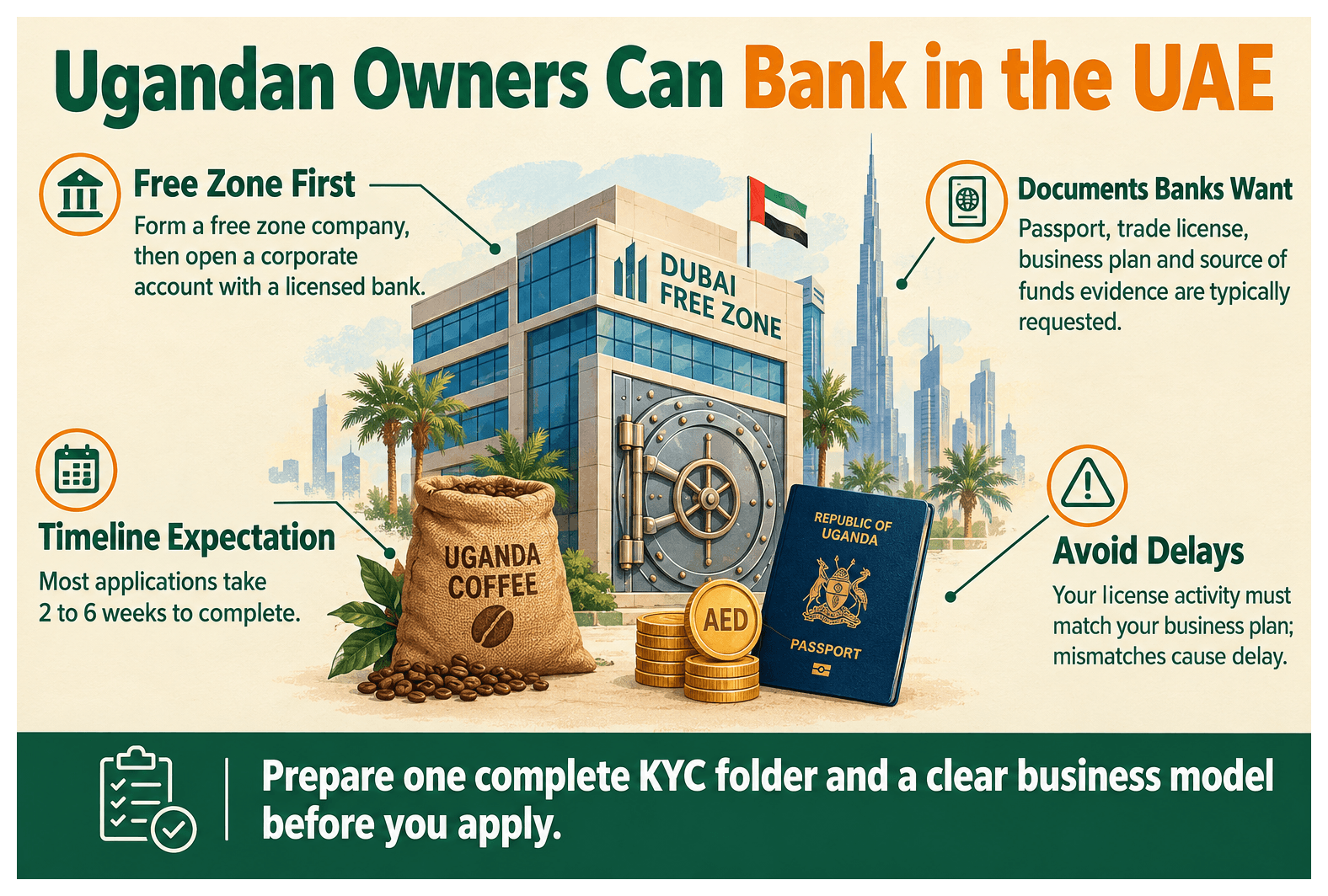 Infographic: Banking in the UAE for Ugandan Business Owners