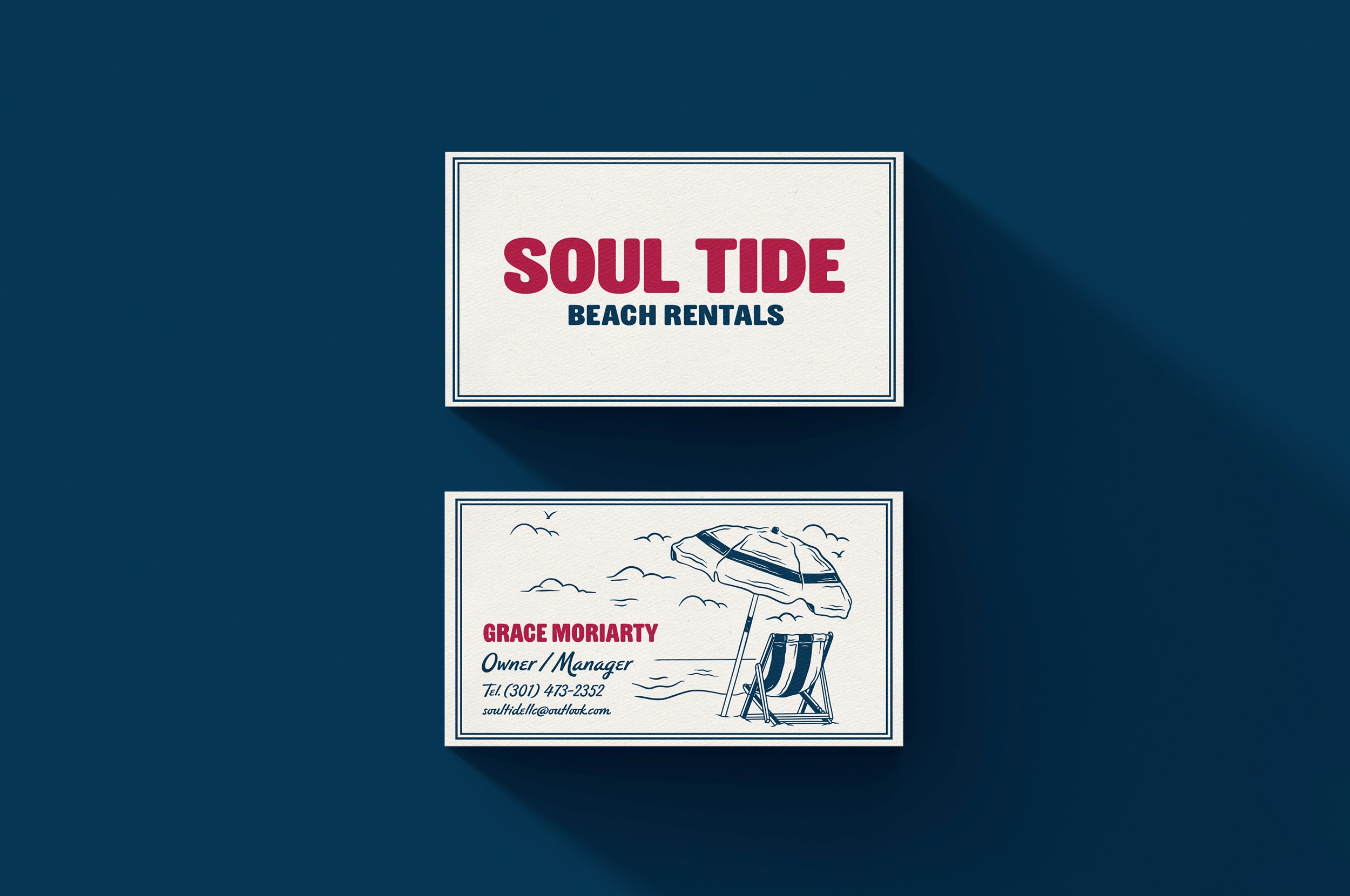 Soul Tide Beach Rentals Ocean City Maryland Business Cards