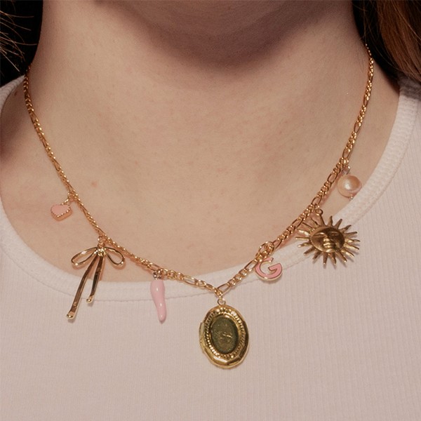 charms on a necklace