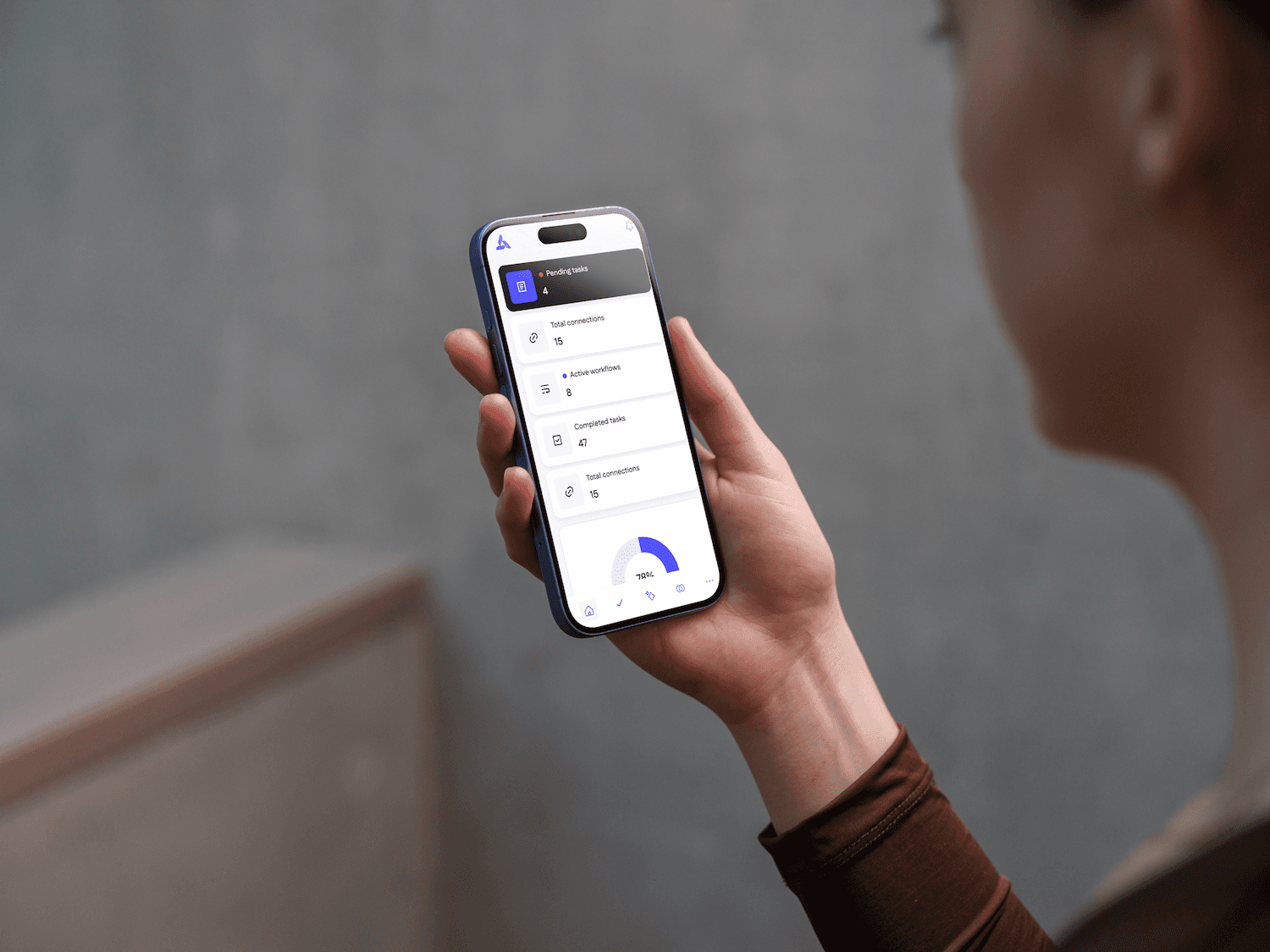 A mockup of Freelio's mobile app